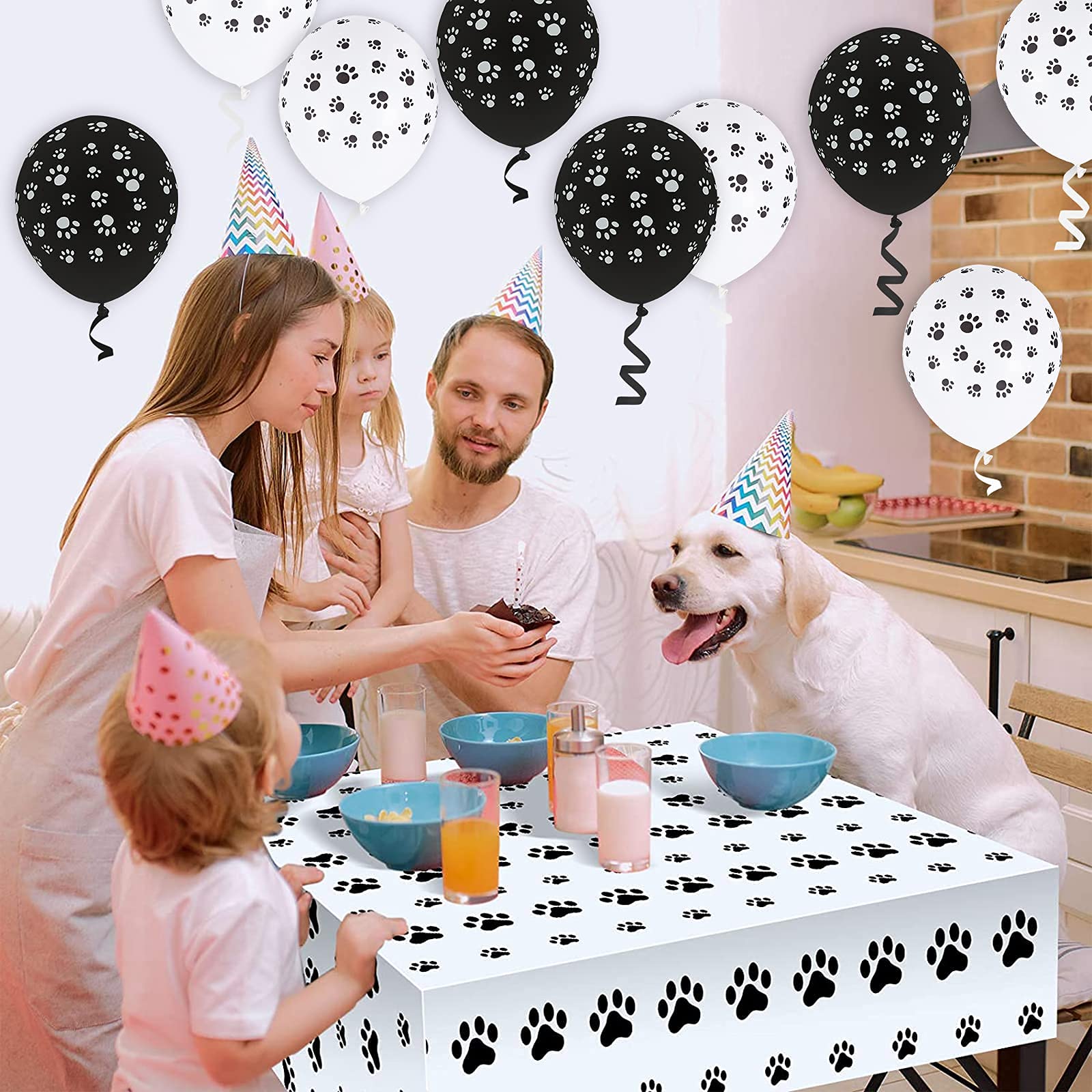 Paw Print Latex Balloons - Party Decor - 12 Pieces