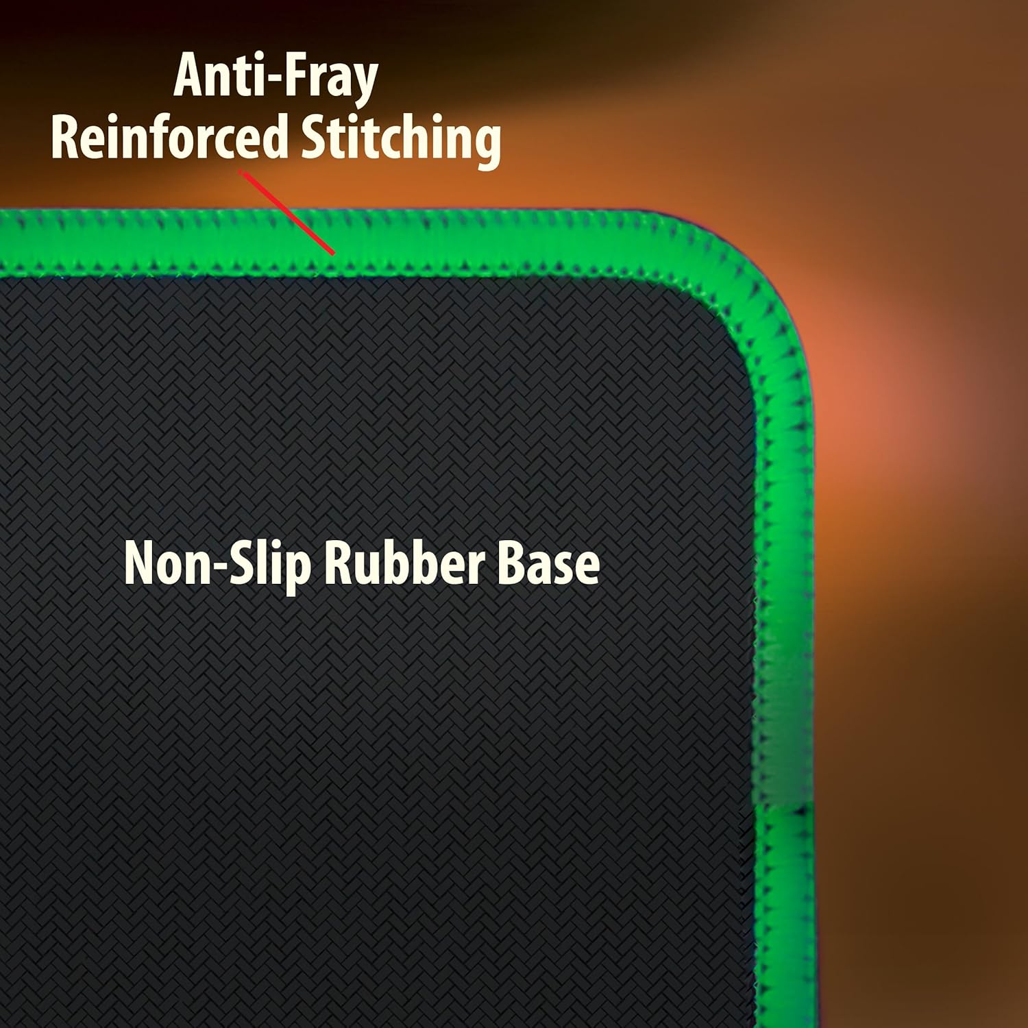 Enhance Extended Large Gaming Mouse Pad - XL Mouse Mat (31.5" x 13.75") Anti-Fray Stitching for Professional Esports with Low-Friction Tracking Surface and Non-Slip Backing - Green