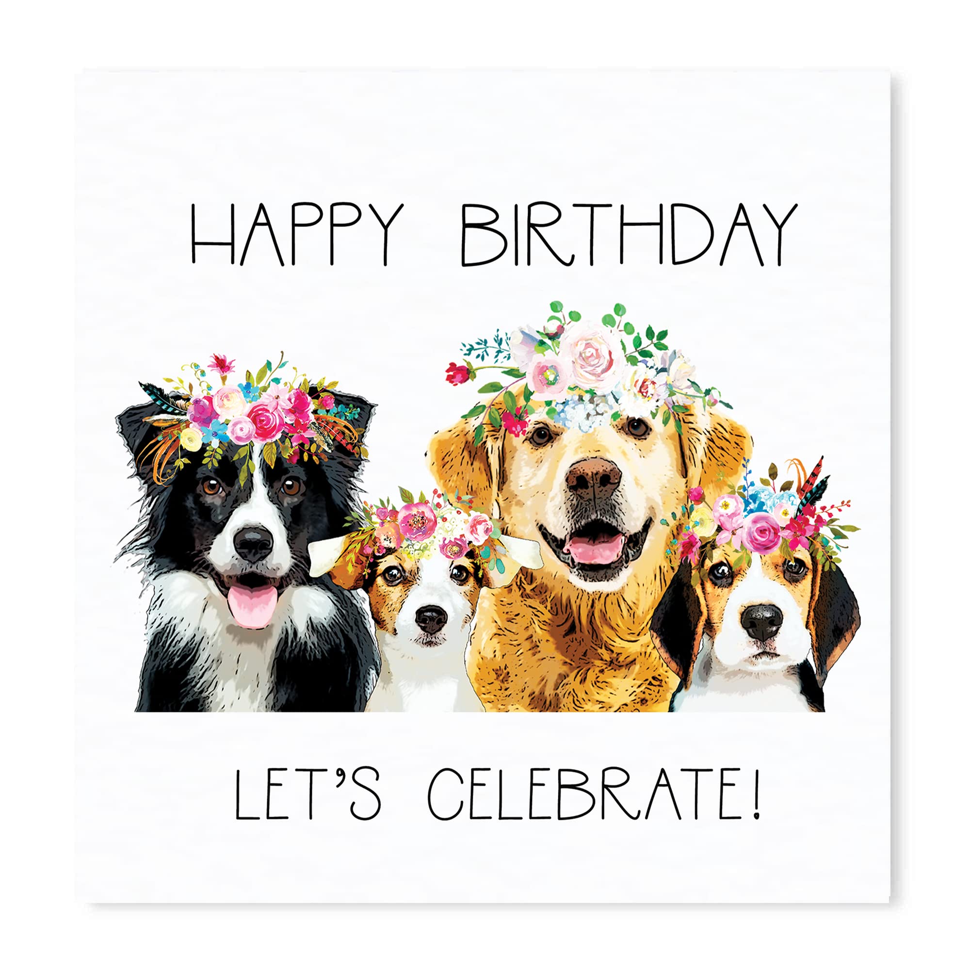Biglietto d'auguri vuoto Golden Retriever con busta, biglietti di compleanno, biglietti di congratulazioni, biglietti di ringraziamento, 15,2 x 10,2 cm
