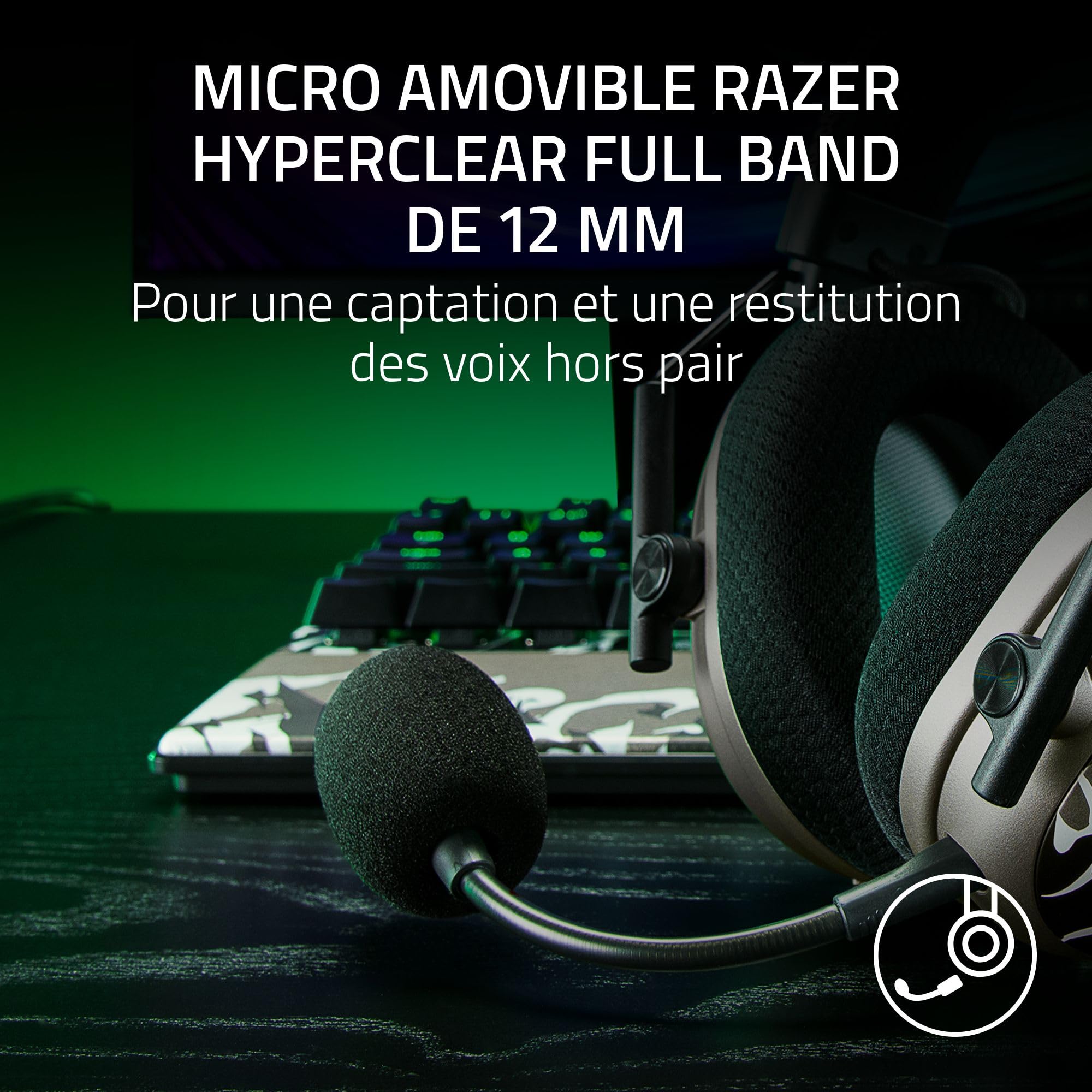 Razer BlackShark V3 Pro NIKO Edition - Casque ANC sans Fil pour l’Esport - Annulation Active - Haut-parleurs 50mm - Micro HyperClear Amovible - Wireless 2,4 GHz & Bluetooth - FPS - PC/Mac | NIKO