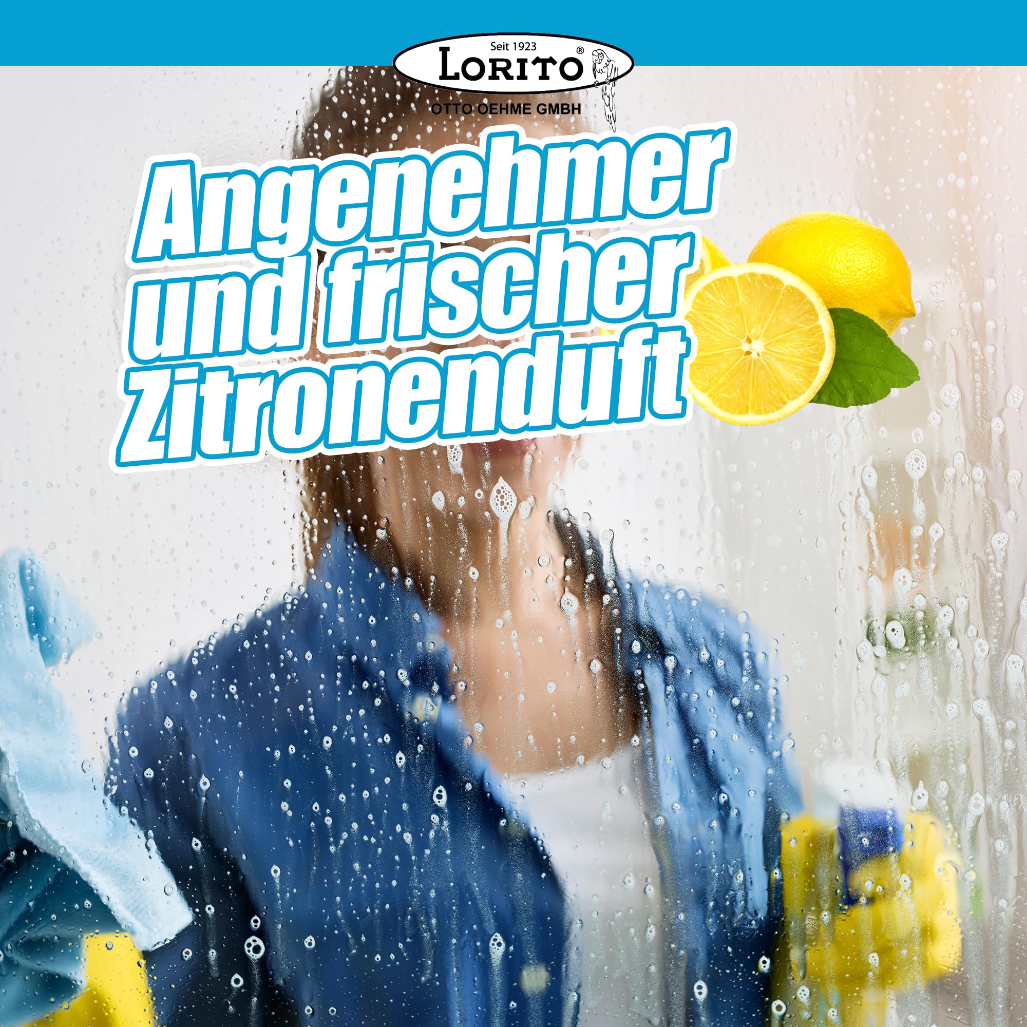 Lorito frisch & sauber Glasreiniger Fensterreiniger 2 x10L | Kraftvoller Oberflächenreiniger, bringt Autoscheiben, Fenster & amdere Glasoberflächen auf Hochglanz, streifenfreie Reinigung
