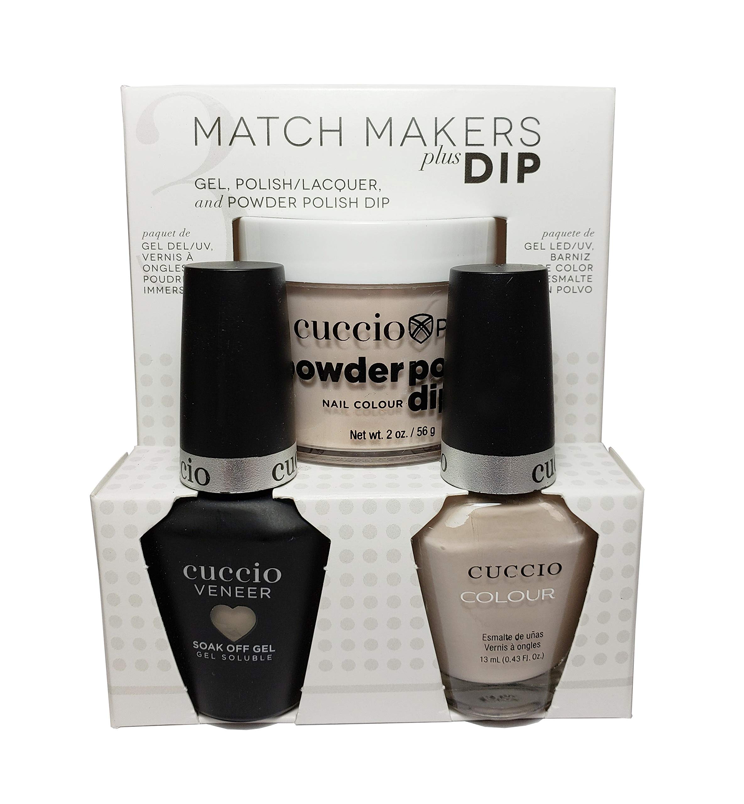 Cuccio Match Makers Plus Dip - Gel + Lacquer + Dip Powder (2oz) - Coquette Collection - Left Wanting More - 13ml / 0.43oz Each