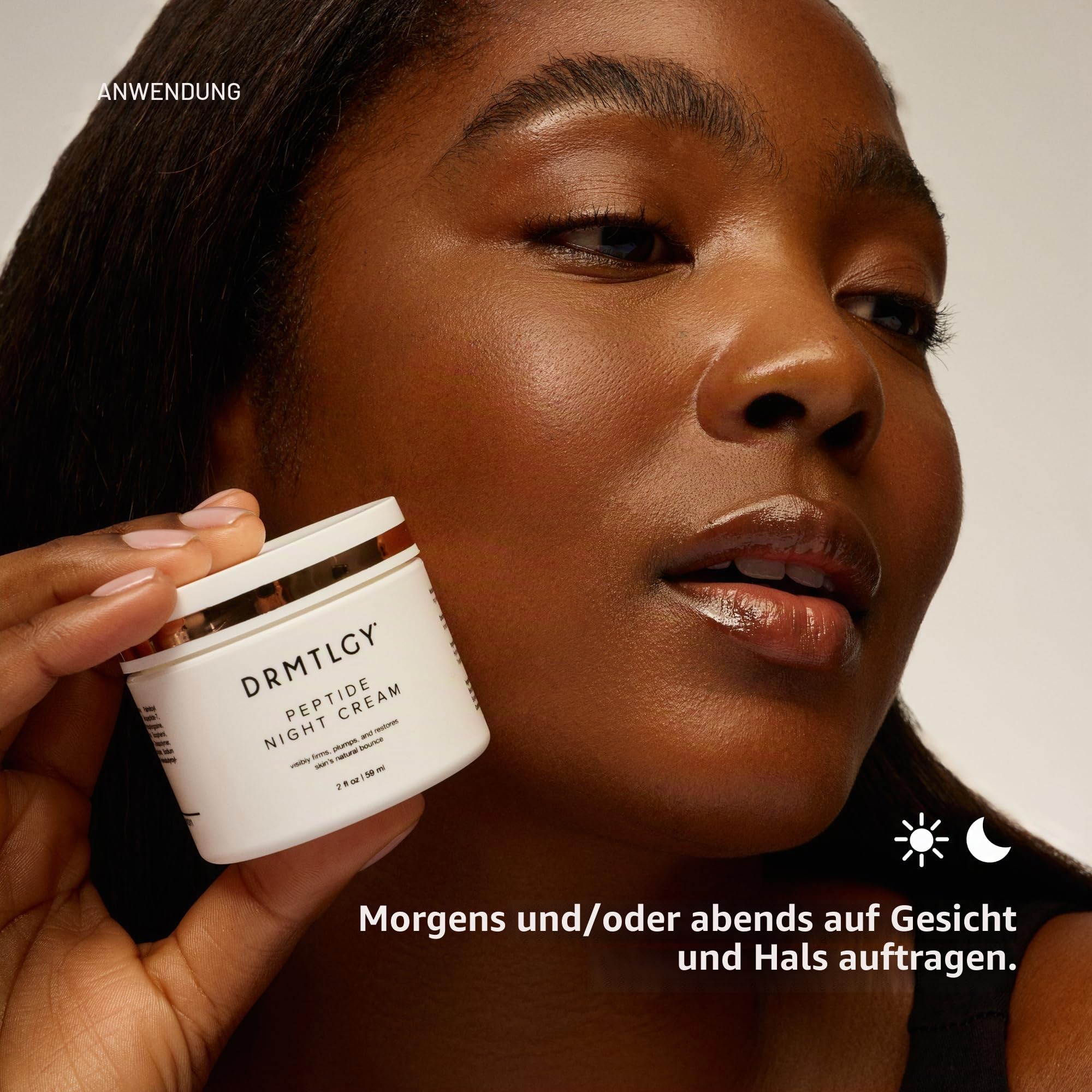 DRMTLGY Peptid Nachtcreme Gesichtsfeuchtigkeitscreme. Parfüm- und ölfreie, feuchtigkeitsspendende Gesichtscreme für alle Hauttypen. 2,1 oz