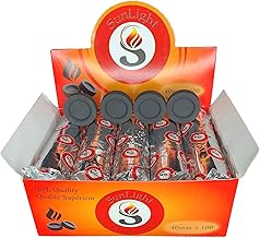 Charcoal Tablets for Incense – Quick Light Coal Tablets – Charcoal Disks – 40 mm Coal Rolls – Coal Briquettes – Slow Burn - Instant Lighting [100]