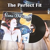 Vista 3 de Claev Outer Record Sleeves for Album Covers - 50 Clear Plastic Outer Sleeves to Protect 12" LP Vinyl Record Albums - 12.75 x 12.75 inch & 3 mil
