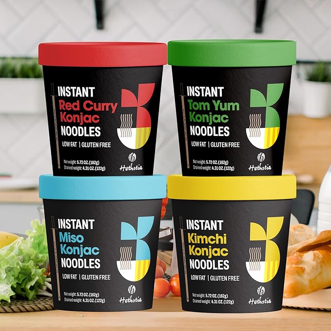 Sopa Instantánea de Fideos Konjac Hethstia, Pack de 6 Sabores miniatura 7