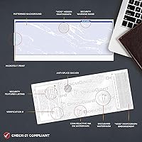 Vista 3 de DocuGard Cheque de Seguridad Estándar, 11 Características, 8.5 X 11, Fondo de Mármol Azul, 500/resma