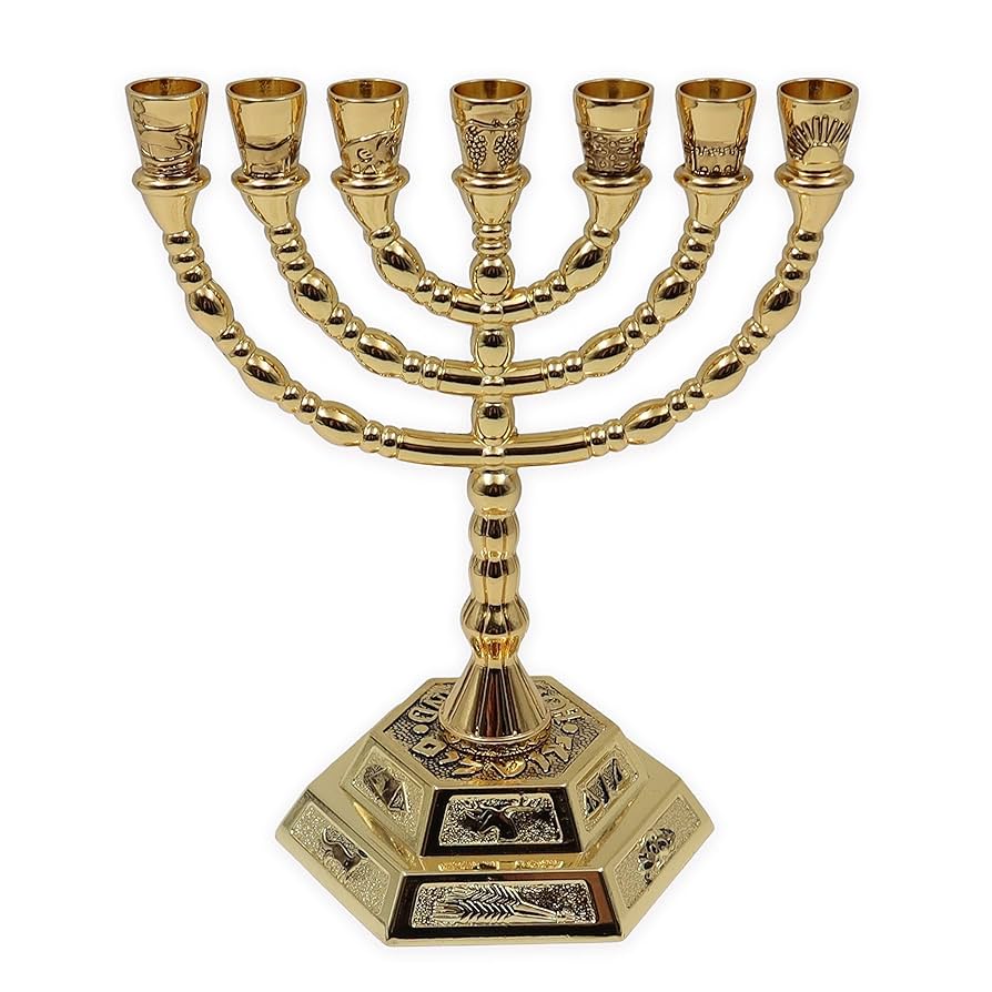 Amazon.co.jp: Ateret Judaica Traditiona ユダヤ教の燭台 7本の