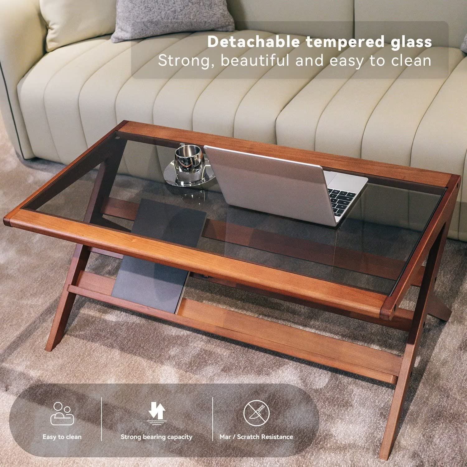 TZK Side Table Z Shape Coffee Table 100cm End Table 100cm Coffee