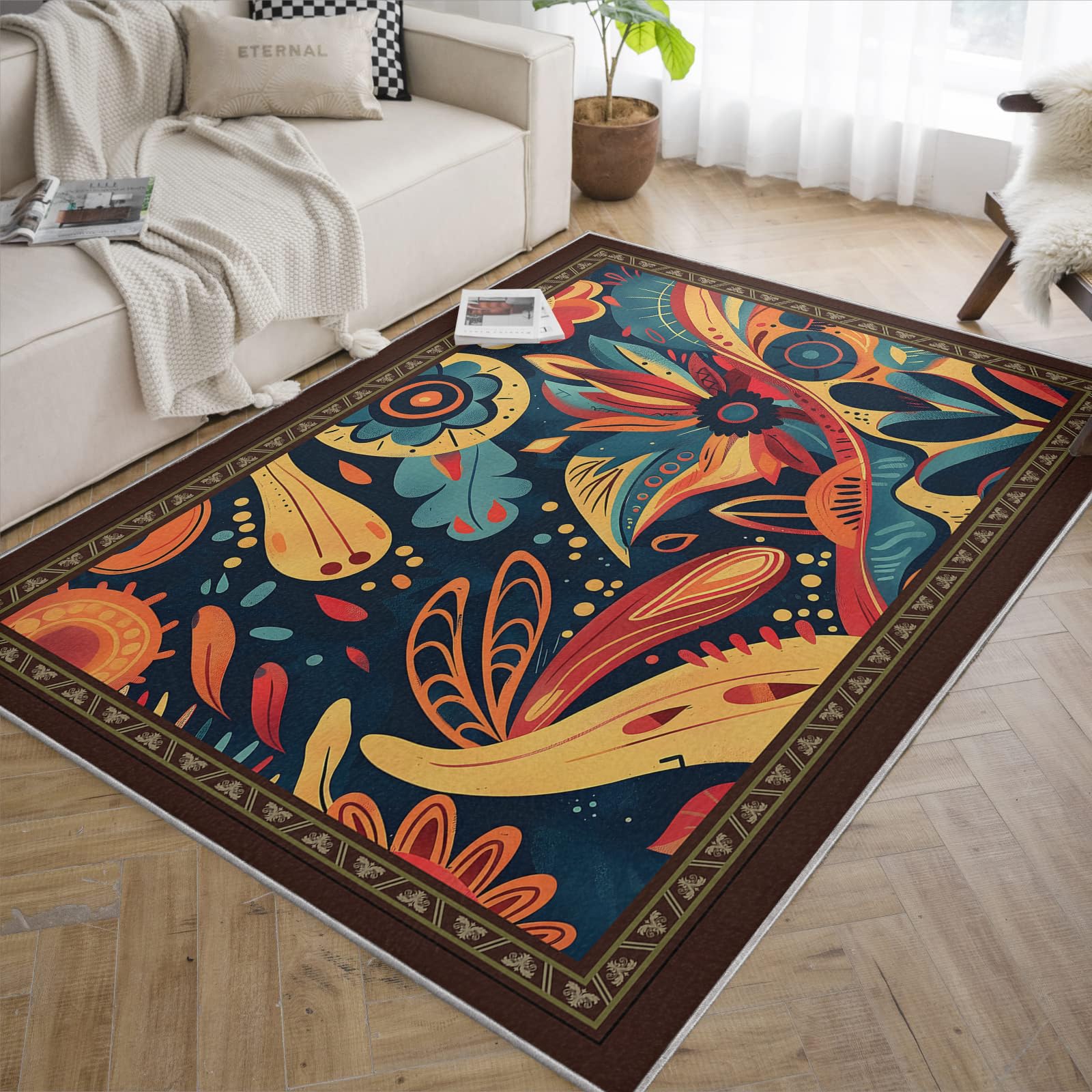 Alfombras Bohemias Lavables 180x270 Alfombra Colorida Dormitorio