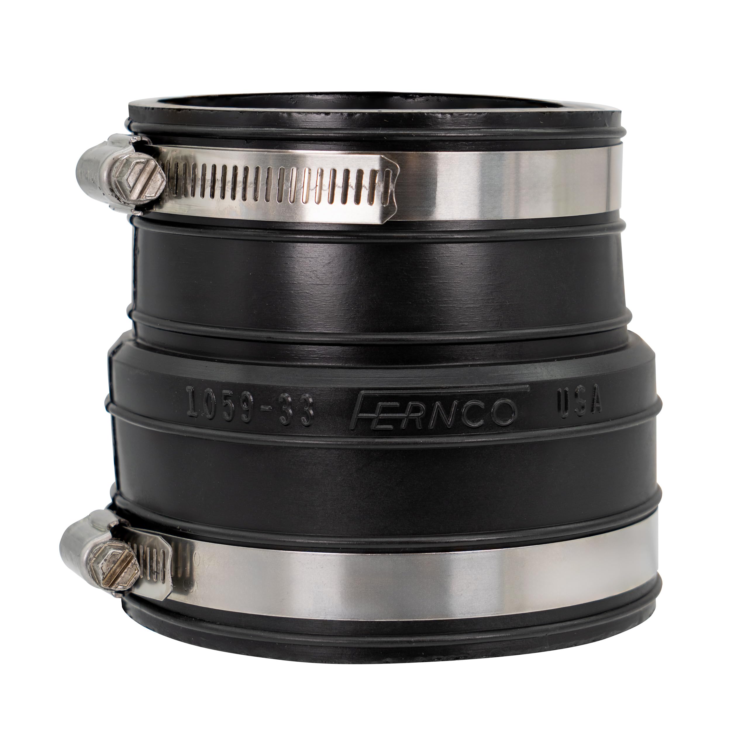 Fernco P1059-33 Flexible PVC Coupling For 3" Plastic Socket to Pipe Plumbing Connections