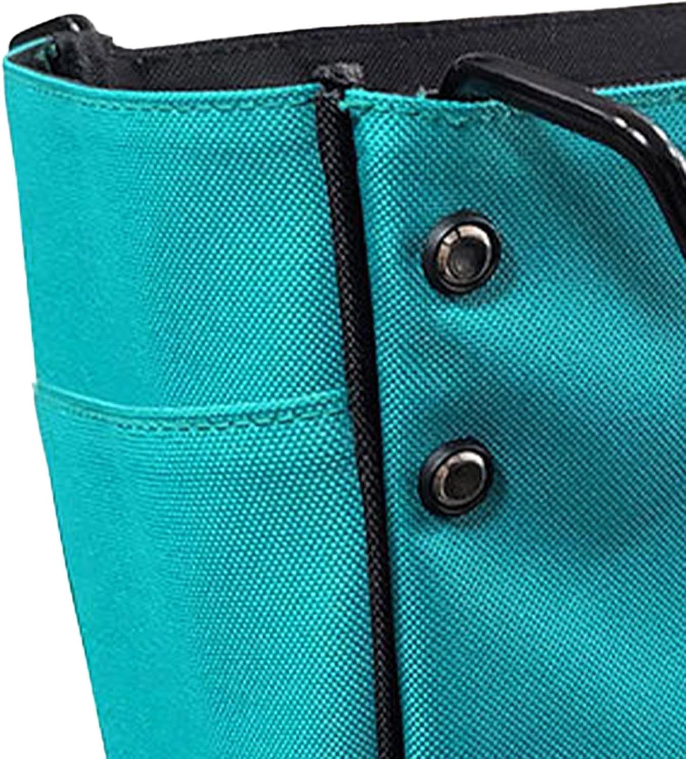 Step Ladder Tool Bag, 600D Oxford Cloth with Multiple Pockets, Heavy Duty Folding Ladder Accessory Pouch for Electrician, Mechanic, Gardening, HVAC, Construction, Light Blue