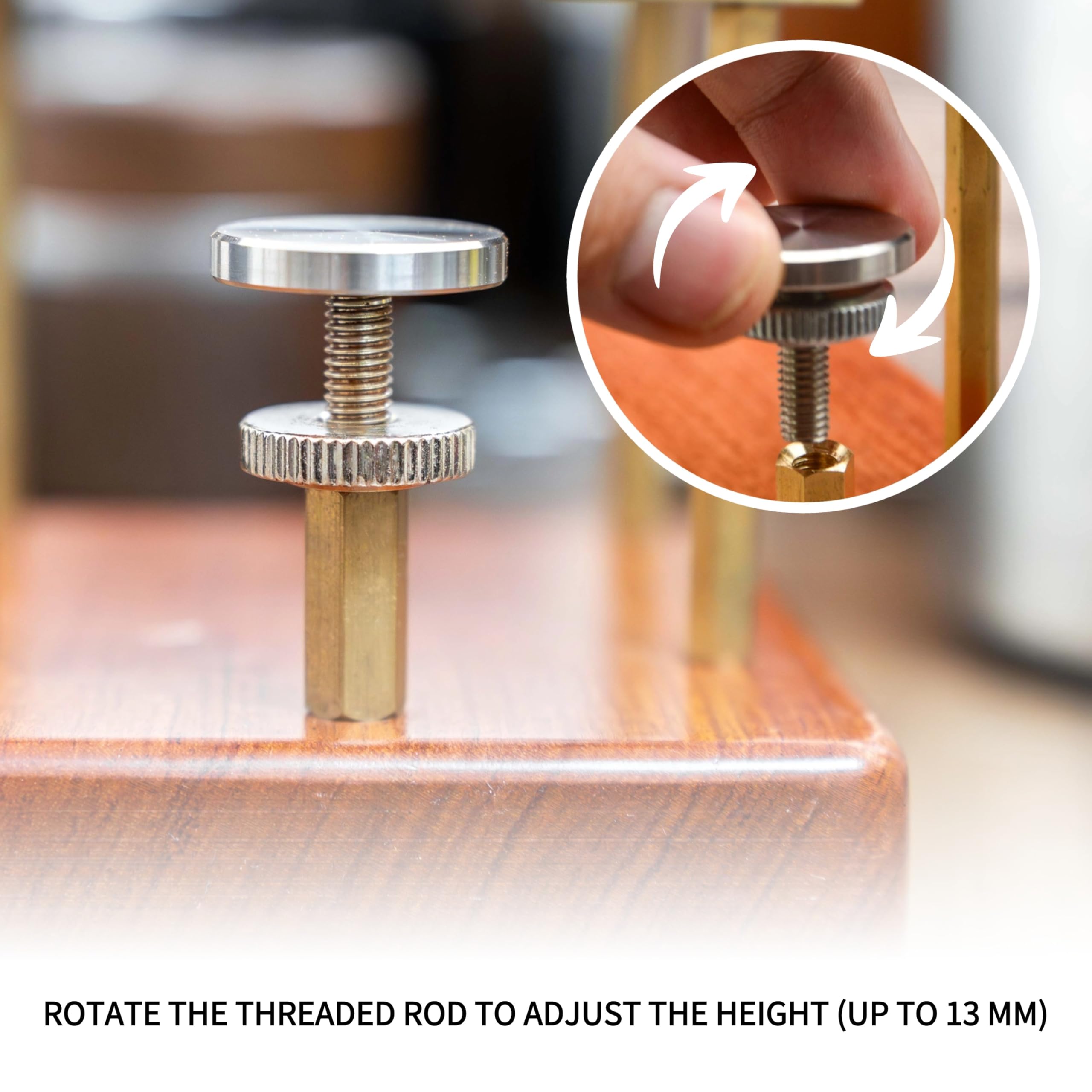 Organizer Per Espresso NEOUZA - Porta Portafiltro 51/53/58 Mm, Legno Di Betulla, Con Tappetino Pressatura - Foto 6