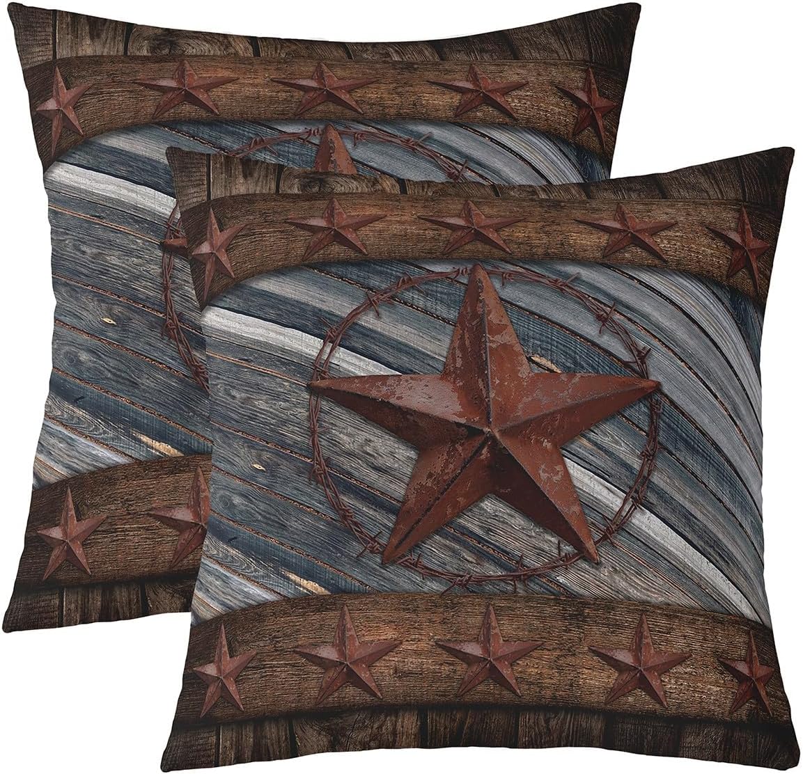 Manfei Brown Leopard Print Pillow Case Cover Soft Square 22"x 22",Bear Print Pillow Cover Reversible Print,Wildlife Footprint Wildlife Animal Decorative Throw Couch Sofa Pillow Cover,Pack of 2