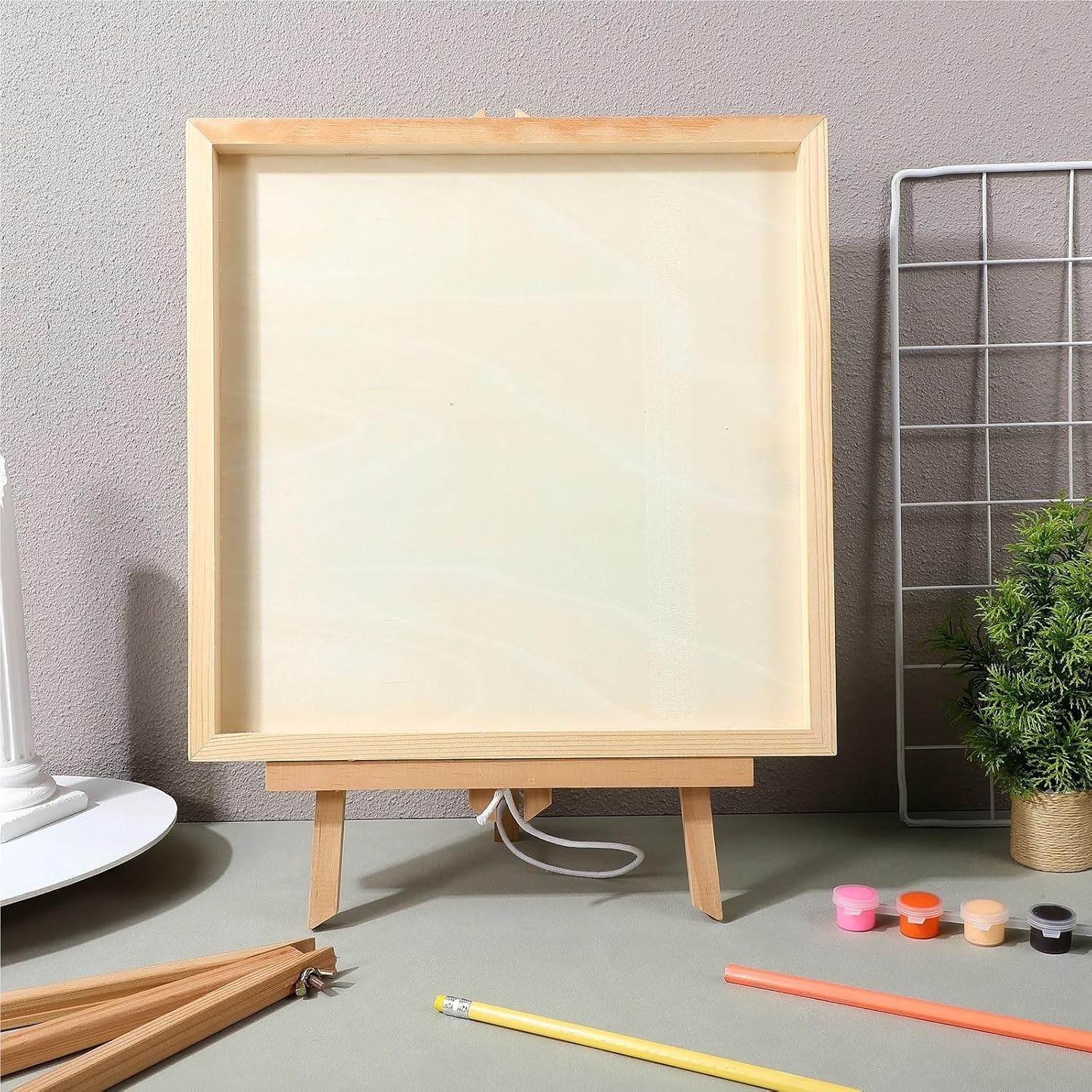 4PCS Unfinished Wood Photo Frames - Wall Hanging/Desktop, Home Decor