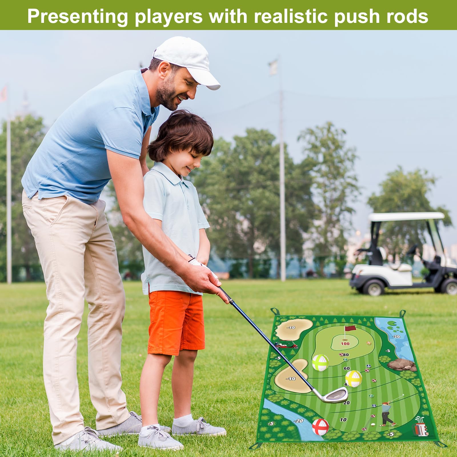 Tapis d'Entraînement de Golf - Matten d'entraînement de Golf, Kit Complet avec Tapis Golf, 16 Balles, Tapis de Frappe et Accessoires, Idéal pour Entraînement Intérieur, Extérieur, et Jardin