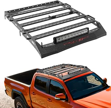 Multi-Piece Split-Design OSOTORERO Roof Rack Compatible with 2005-2023 Tacoma Double Cab, No-Drill Installation, Heavy Duty Rack Accessories 1-Box Package