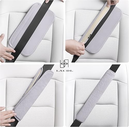 Miniatura 4 de LACDL Funda extra larga para cinturón de seguridad, súper suave y peluda para adultos, niños, mujeres y hombres, cojín de felpa gruesa para cinturón