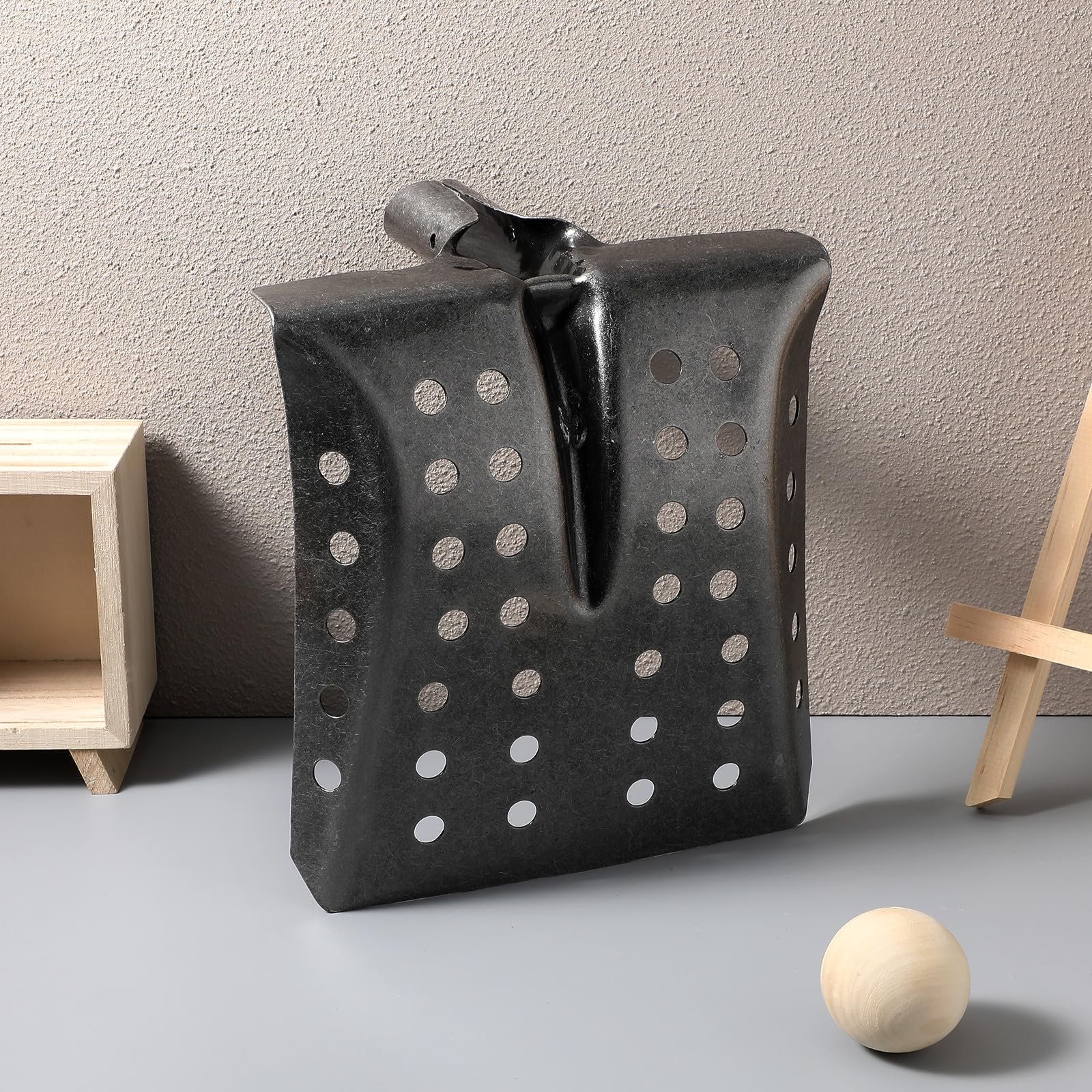 MAGICLULU Pala de Metal para Tamizar Desagües Agujeros, Herramienta Multifuncional para Limpieza de Pozos y Zanjas, Mango Ergonómico, Adecuado para Jardín y Mantenimiento de Césped