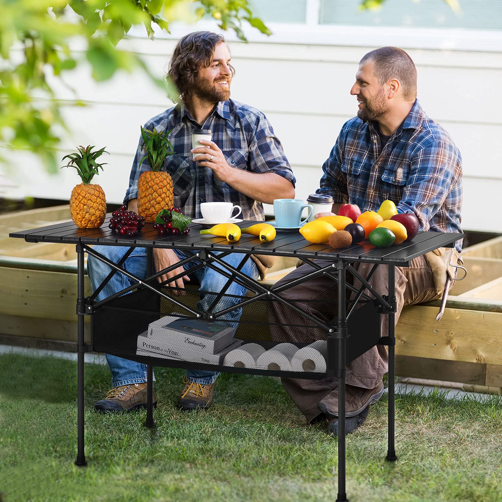 Amazon.co.jp: BTY 折りたたみ式キャンプテーブル 4フィート 大型