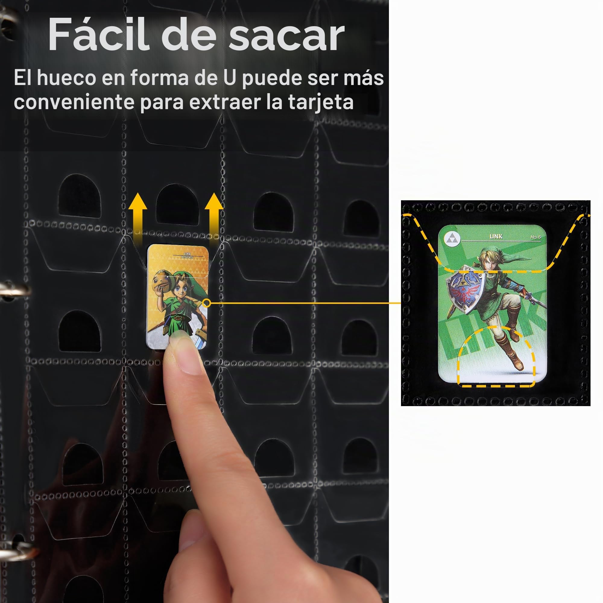 iofeiwak Más de 400 carpetas de tarjetas para mini tarjetas Amiibo, carpeta con 20 fundas compatible con tarjetas Zleda/Animal Crossing NFC Amiibo (0.8 x 1.2 pulgadas)