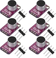 Weewooday 6PCS MAX4466 Electret Microphone Amplifier Module Adjustable Gain Blue Breakout Board for Raspberry Pi Arduino