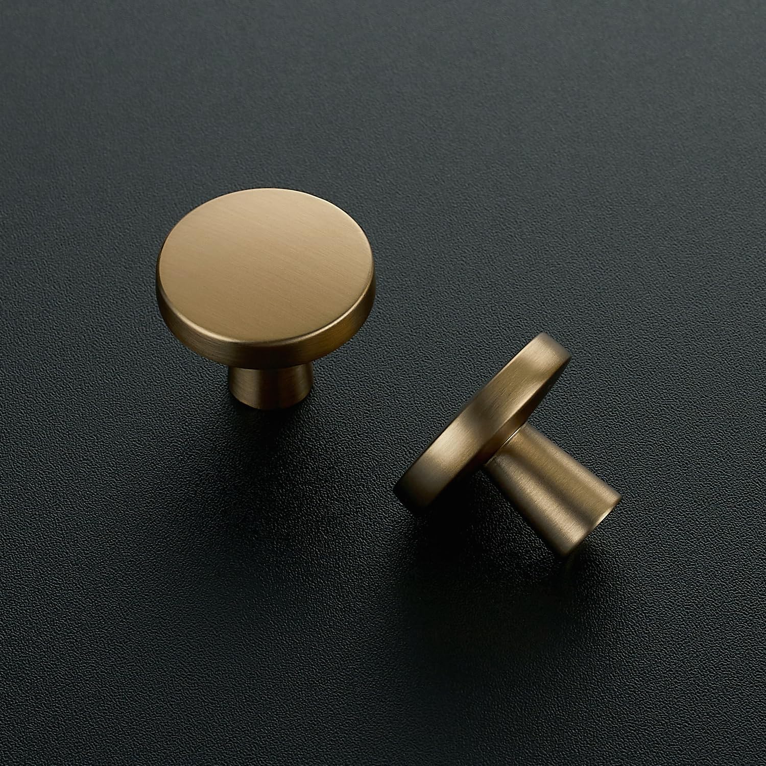 Ravinte Champagne Bronze Cabinet Knobs Solid Pulls Single Hole 30 Pack — Amazon image 2