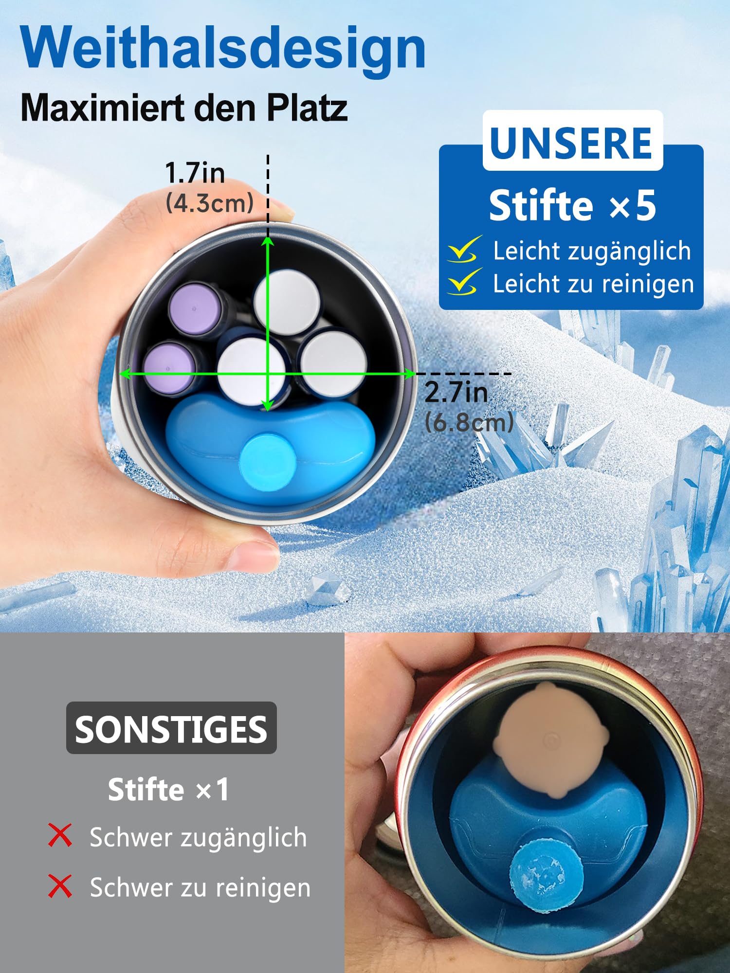 YOUSHARES Insulin Kühltasche für 1-5 Pens – 48H Kühlung Medikamenten Kühlbox mit Zubehör-Deckel, TSA-zugelassene Diabetiker Tasche für Flugzeug & Reisen, Kühltasche für Spritzen & GLP-1 Pens (Schwarz)