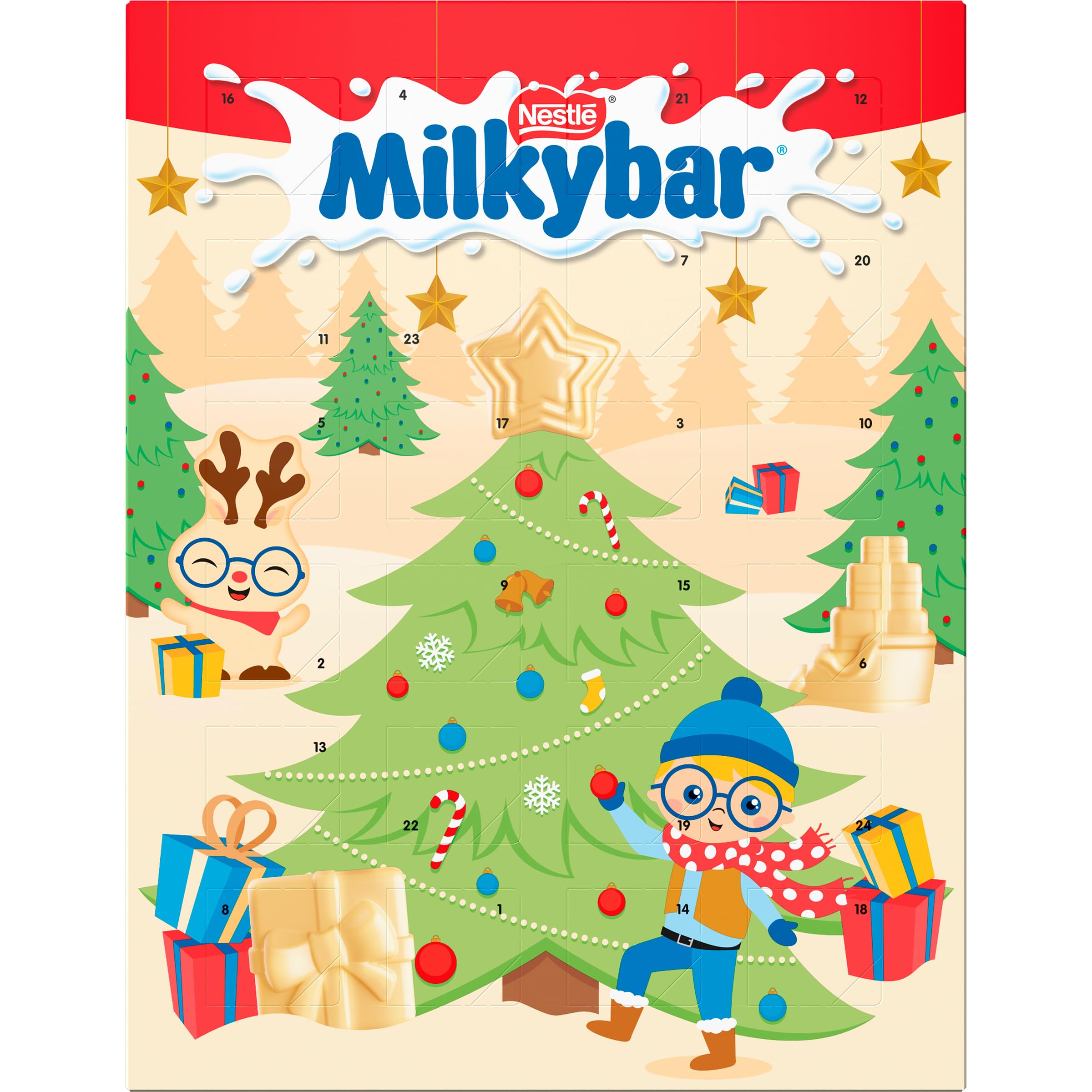 Milkybar Advent Calendar | 85g of Creamy White Chocolate Behind 24 Festive Doors | Countdown to Christmas with Delicious Daily TreatsRainforest AllianceRainforest AllianceRainforest AllianceRainforest Alliance