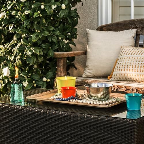 Miniatura 6 de Lamplight Farms, 1412112, balde galvanizado con vela de Triple-Wick Citronella, 28 onzas., Tradicional, Galvanizado