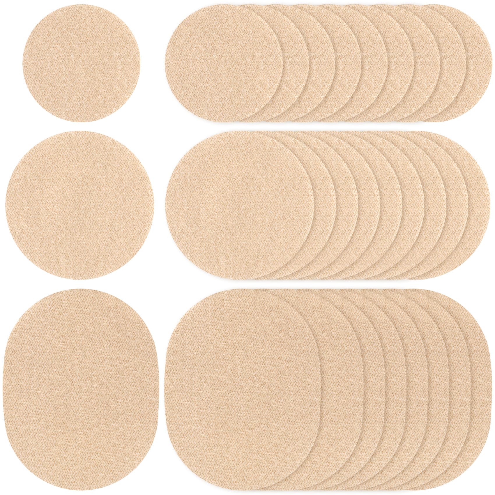 Pndeyo 30pcs Moleskin Pads for Feet, 3 Sizes, Nude Color