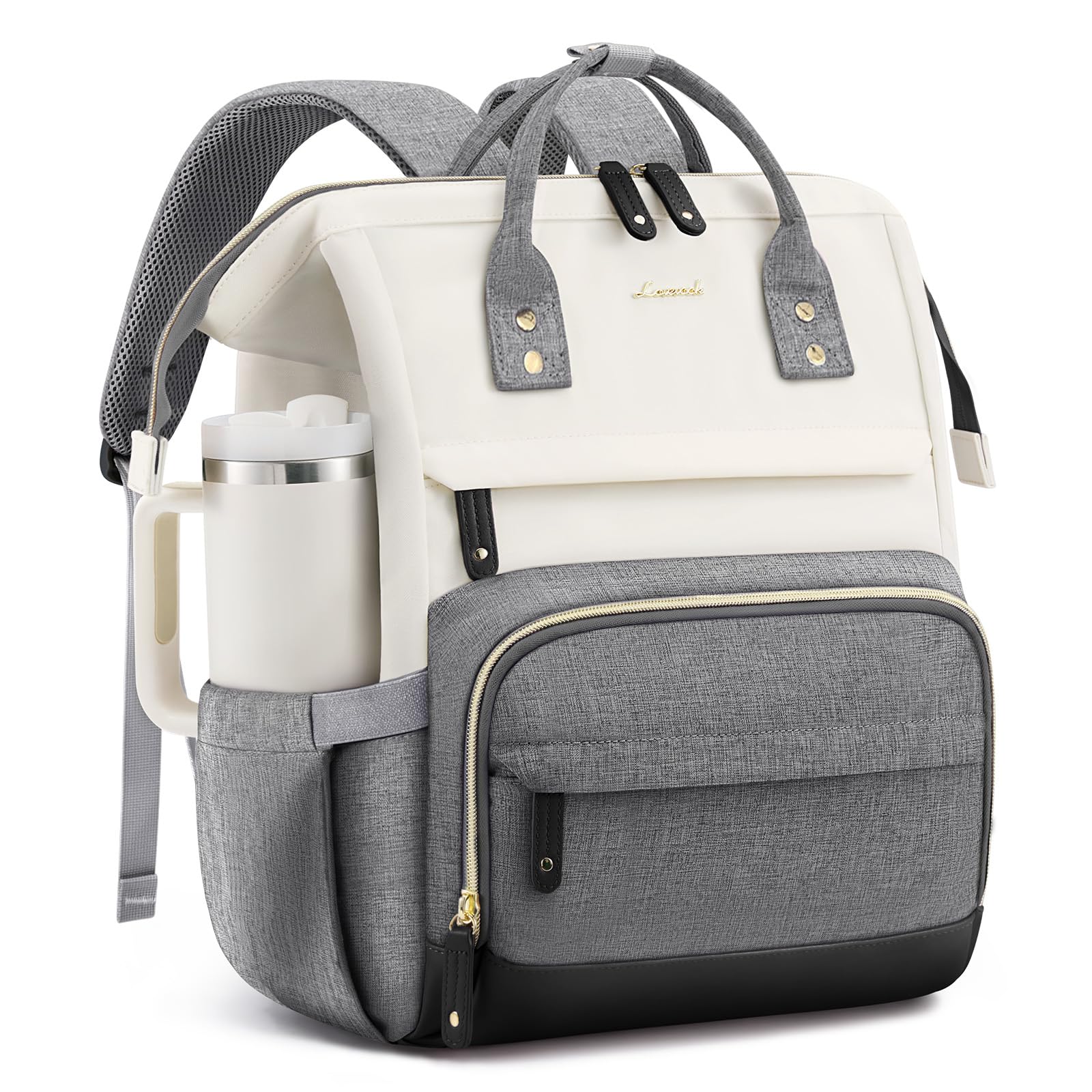 LOVEVOOK Laptop Backpack for Women, 15.6 Inch Work Business Backpacks Purse With Large Capacity, Waterproof Nurse Bag College Bookbag for School, Waterproof Casual Daypack for Travel