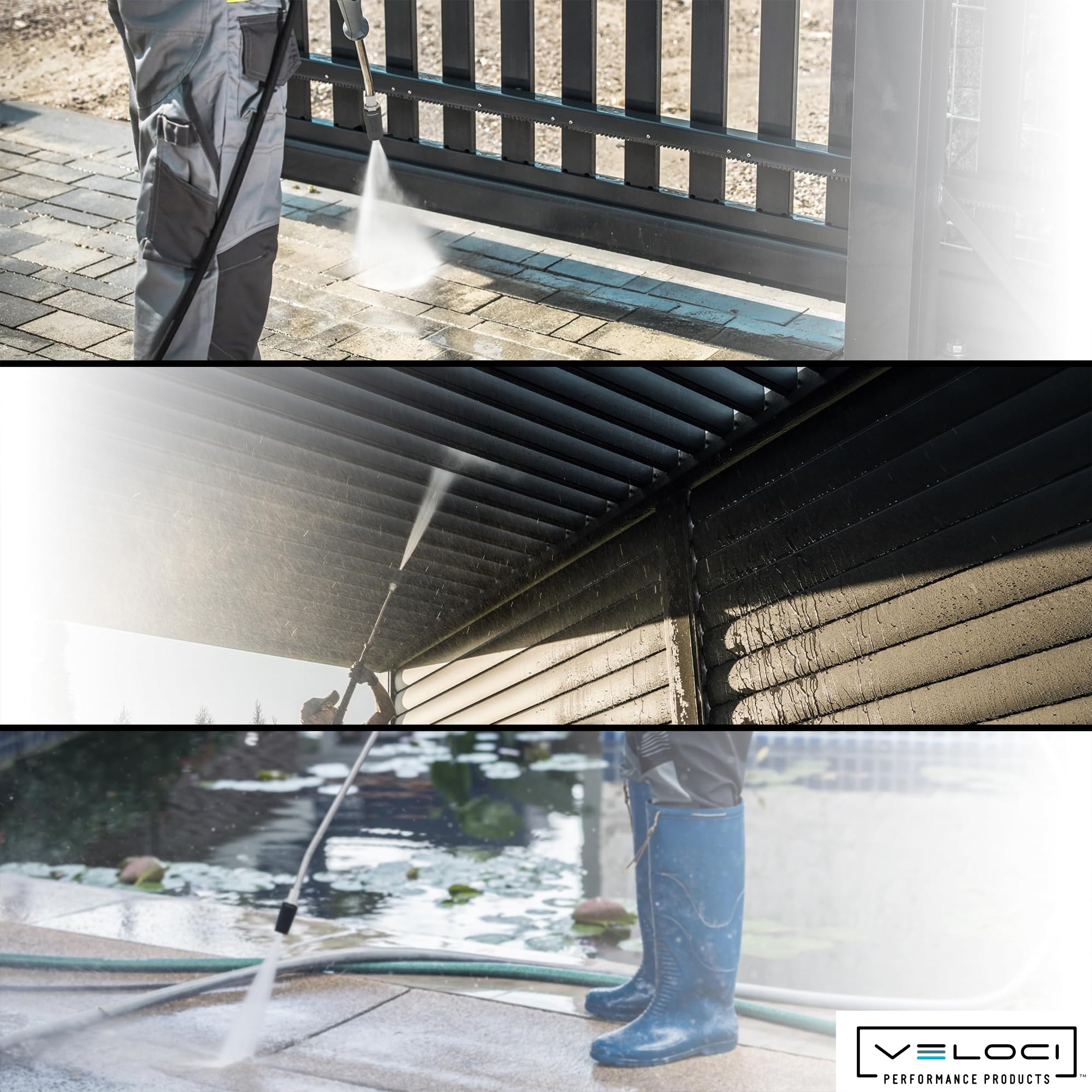 MTM Hydro AJH Soft Wash - Boquilla de ventilador ajustable de acero inoxidable y pistola de pulverización SG35 para lavadora a presión, compatible con unidades descendentes, 7-12 GPM