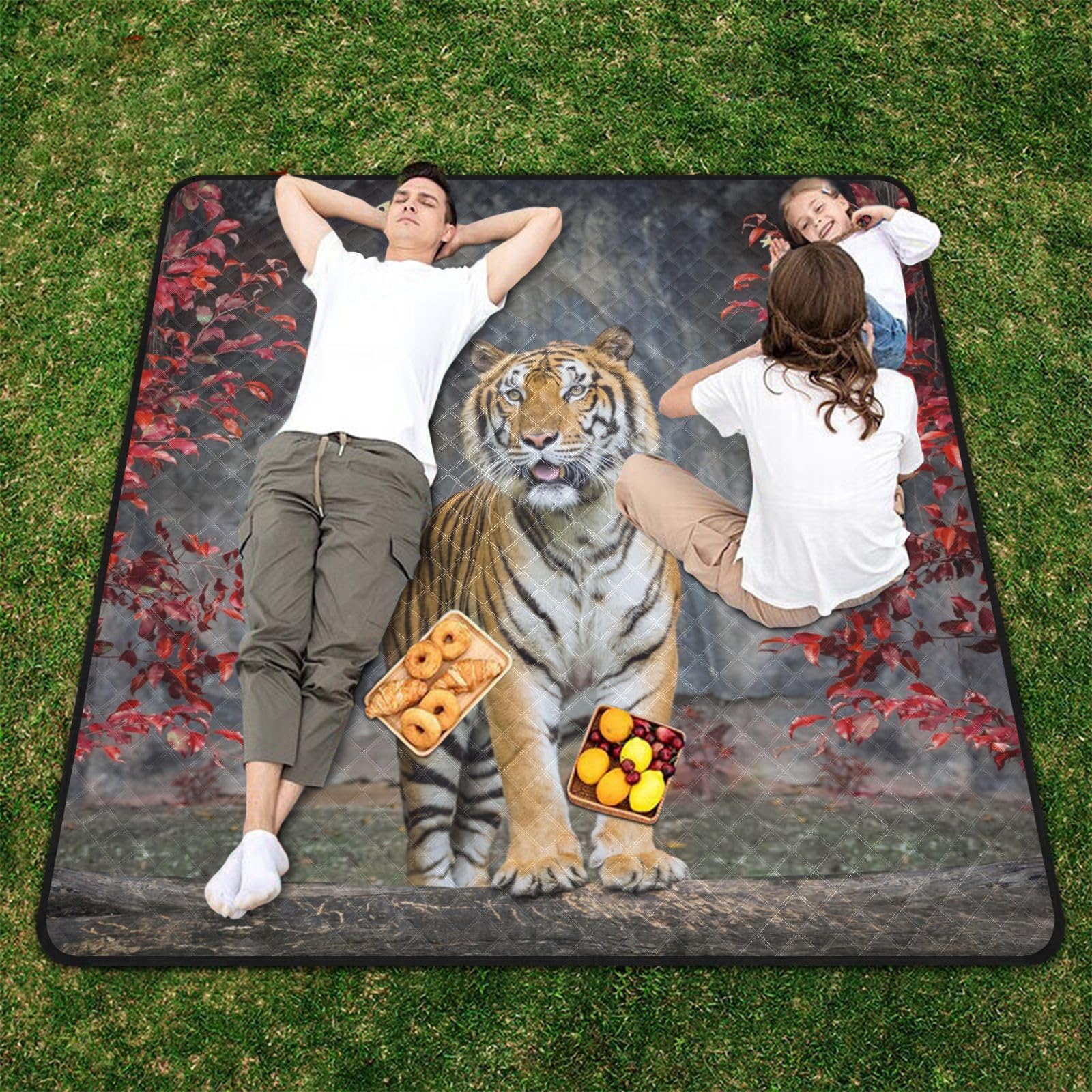 Voyager Picknickdecke – Extra Groß 200x200cm, Wasserdicht & Sanddicht, Mit Griff