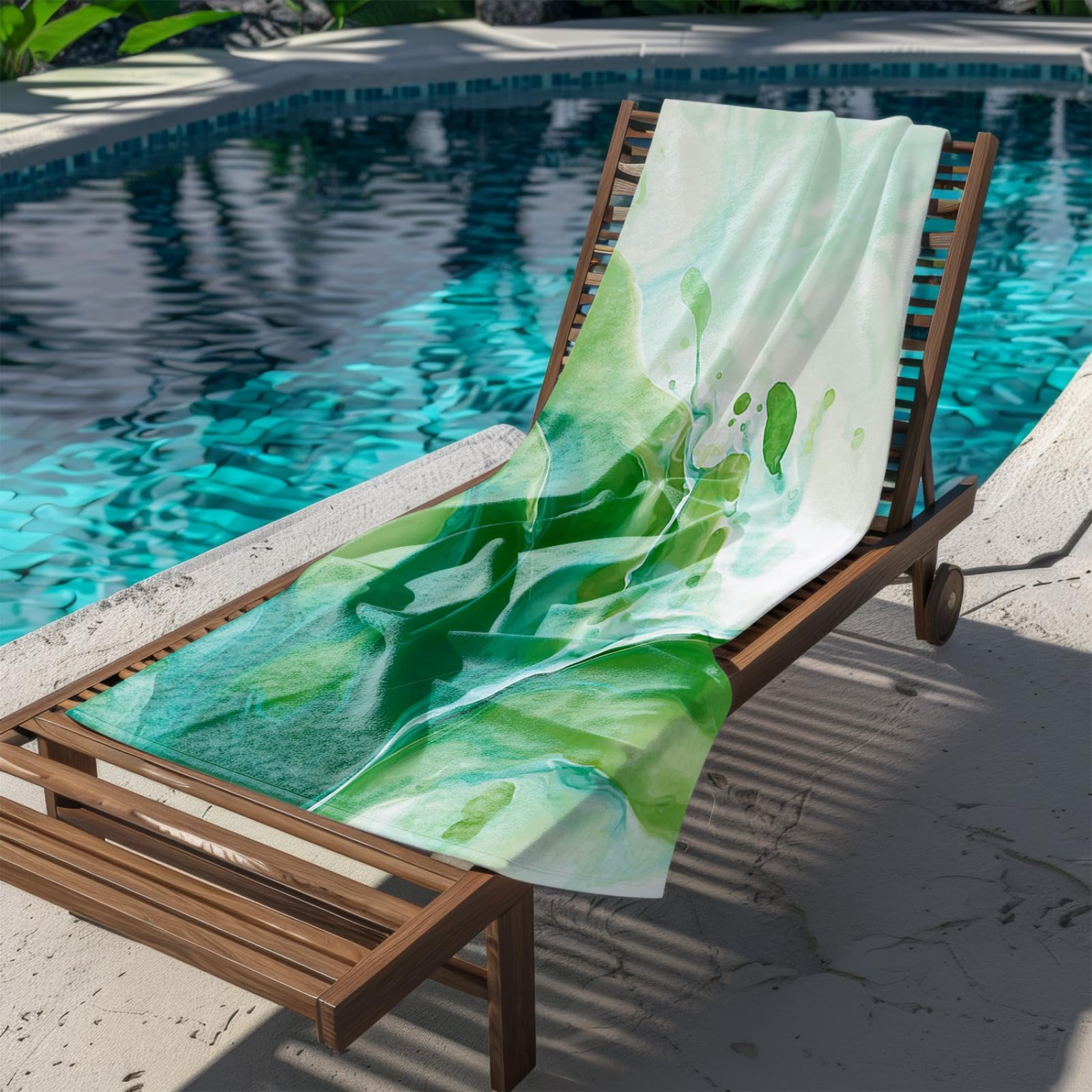 Générique Serviette de Plage 90X180 Abstract Vert Pomme