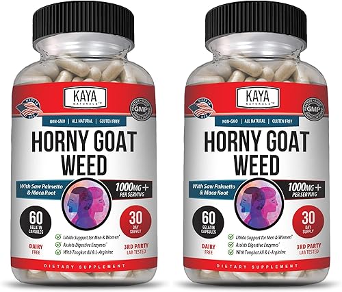 Miniatura 11 de Kaya Naturals Extracto de maleza de cabra cachonda, maca, complejo extra fuerte con ginseng de palma enana americana, suplemento de vitamina