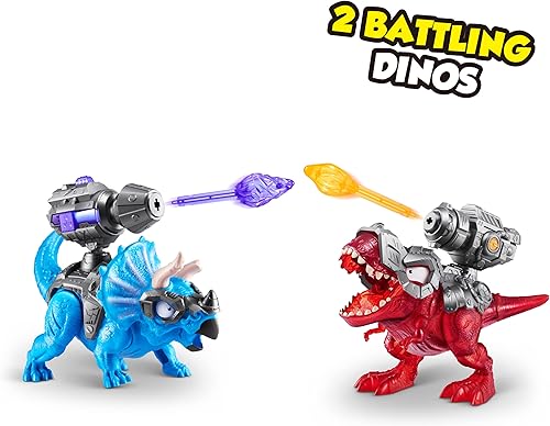 Miniatura 2 de Smashers Dino Island T-Rex Battles (versión roja) por ZURU Más de 50 sorpresas coleccionables de dinosaurios T-Rex Triceratops Surprise Slime Sand