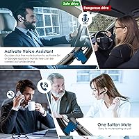 Vista 5 de Bluetooth Headset, Wireless Bluetooth Earpiece V5.0 Hands-Free Earphones with Built-in Mic for Driving/Business/Office, Compatible with iPhone and