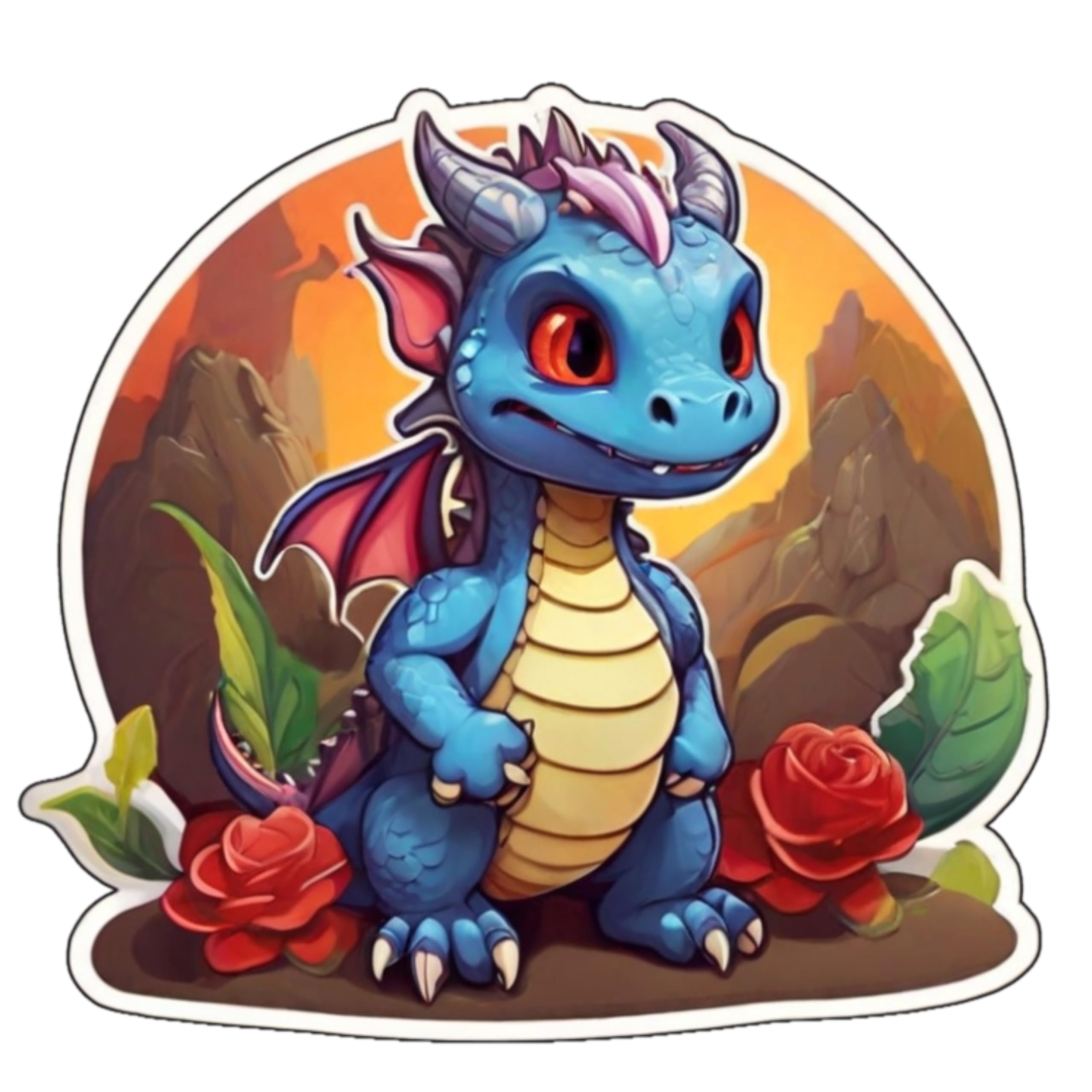 Kawaii Dragon Stickers - 3-Pack 3in Waterproof Vinyl Decals For Water Bottles, Laptops, Skateboards - View #11