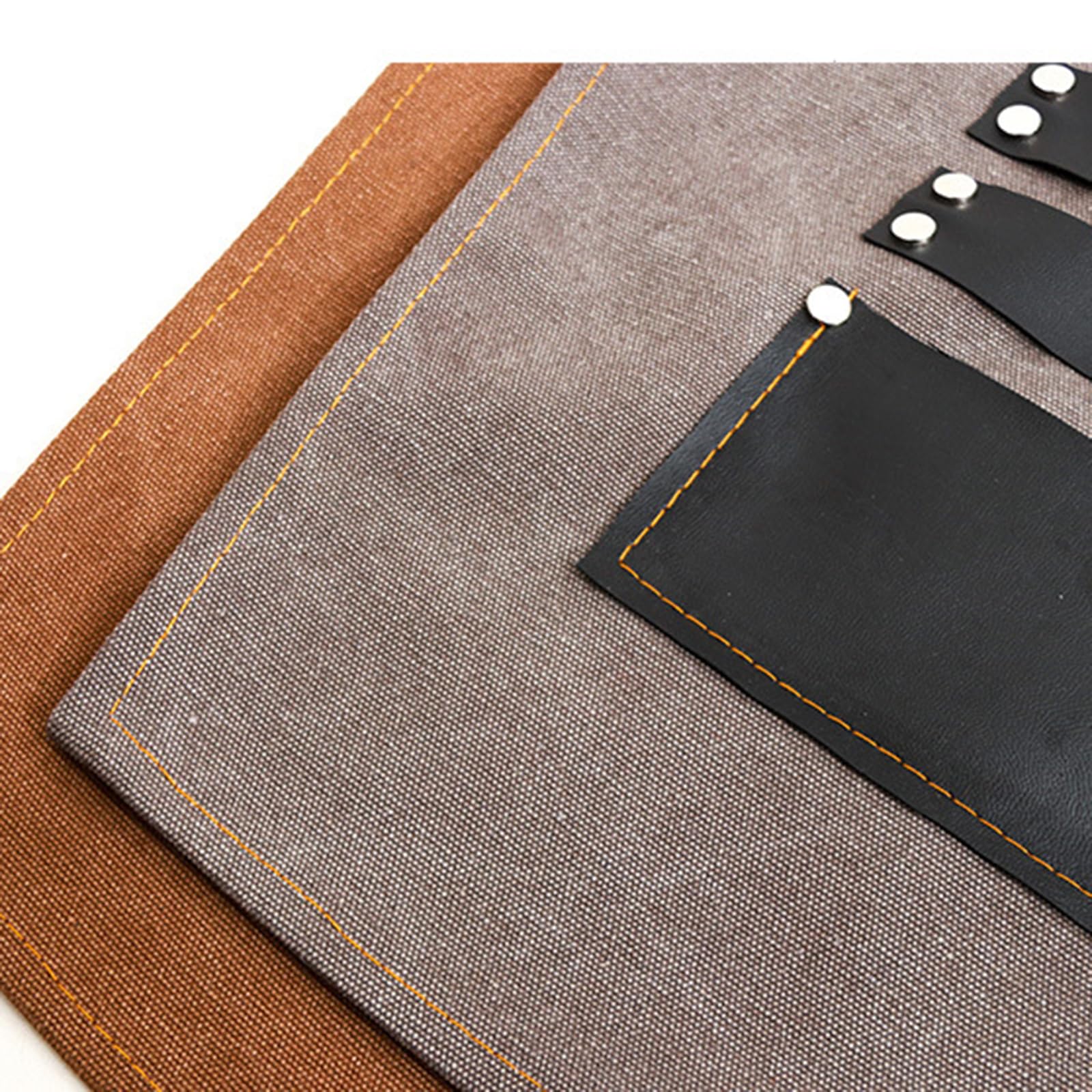 Grembiuli da cuoco for uomo e donna con tasche, grembiule lavoro for cucina, ristorante, barbecue, pittura, artigianato, marrone