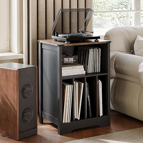 ChooChoo Soporte para tocadiscos, armario de almacenamiento de discos de vinilo, soporte para tocadiscos con capacidad para hasta 160 álbumes, disponible en Yaxa Costa Rica