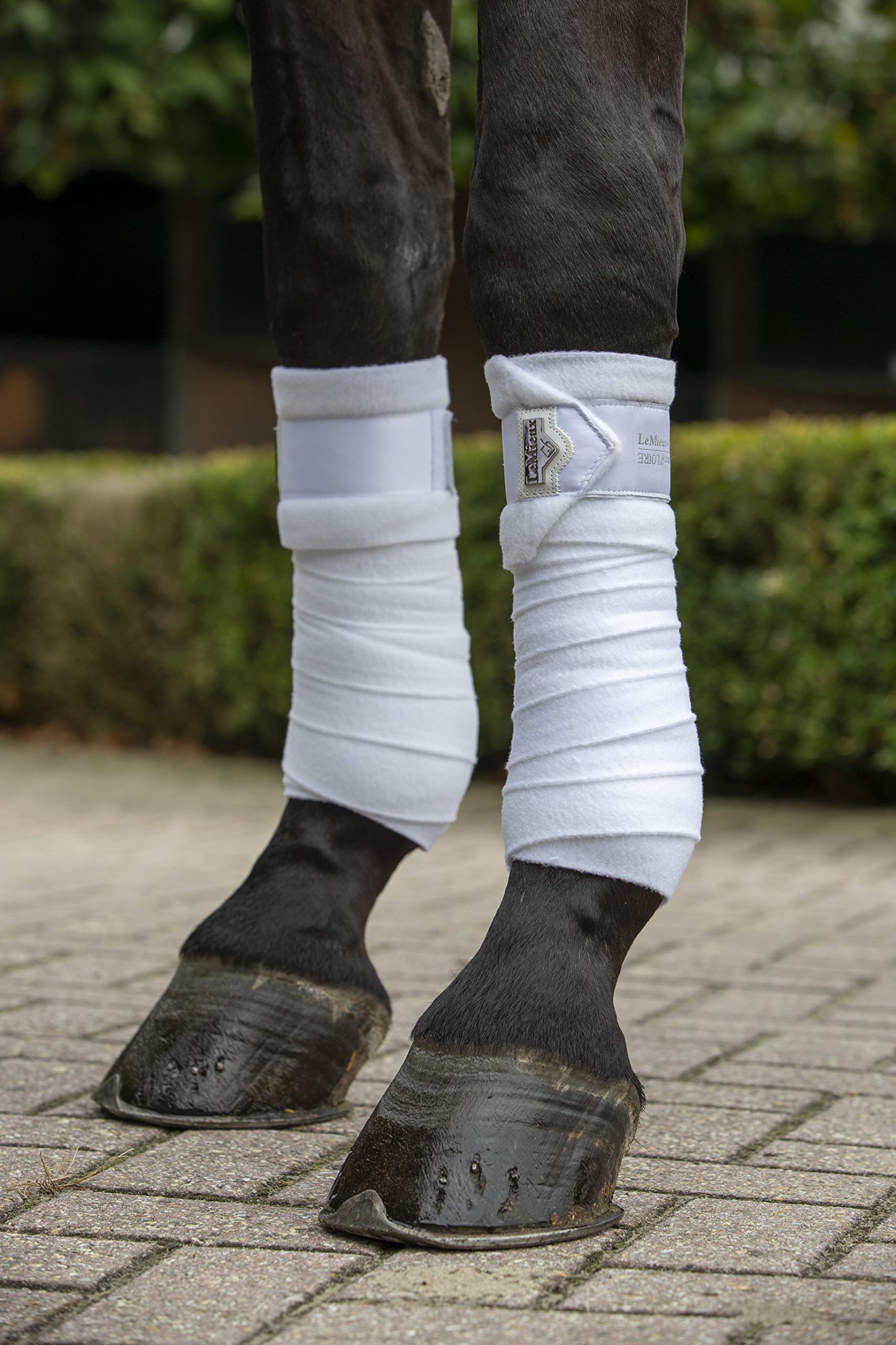 PARTRADE 056042 No Bow Bandage Wrap for Horses White, 14inch / 2 Pack