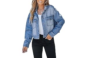 Hooded Denim Jacket for Women: Trendy and Cozy