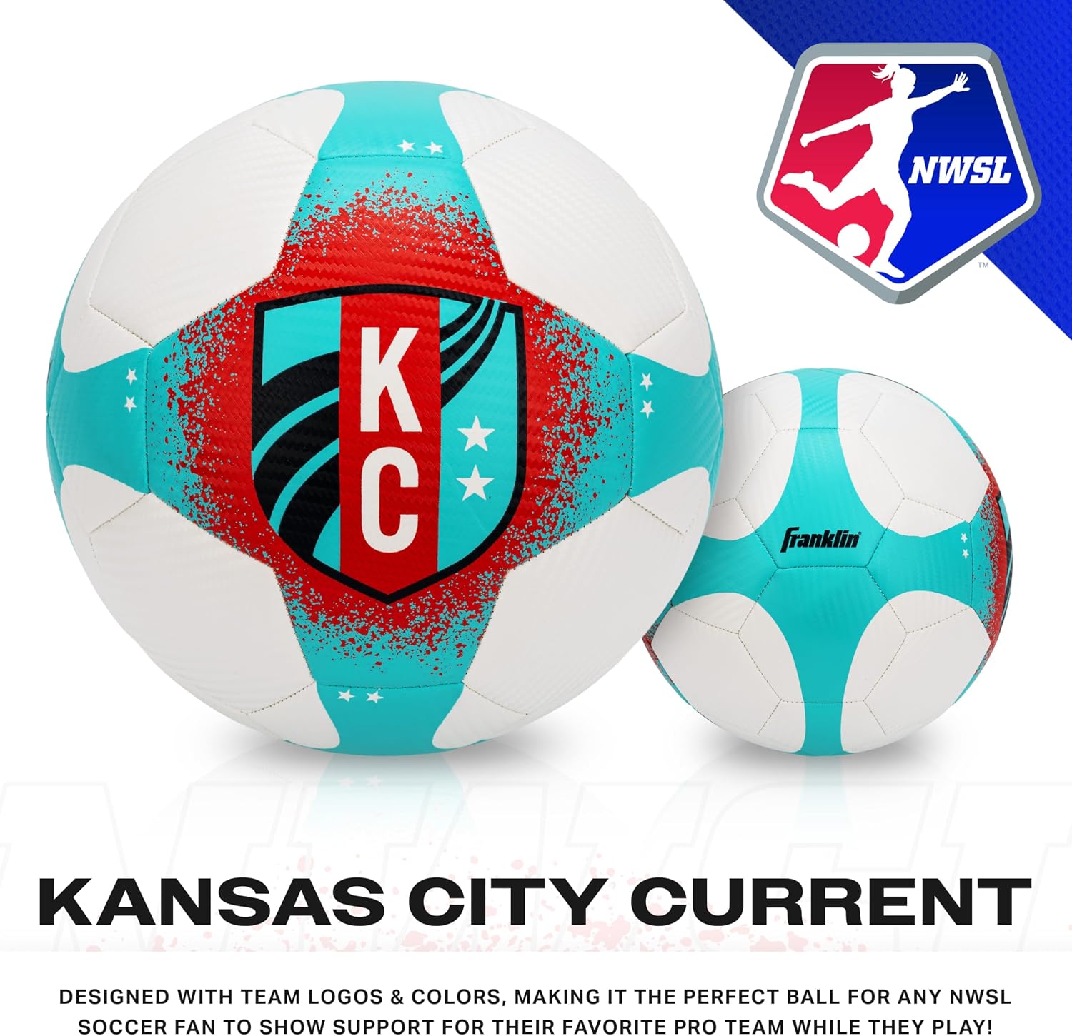 Franklin Sports NWSL Team Soccer Balls - Soccer Balls for Kids + Adults - Boys + Girls Soccer Balls - Official NWSL Team Soccer Ball - Available in Official Size 5 or Mini Size 1