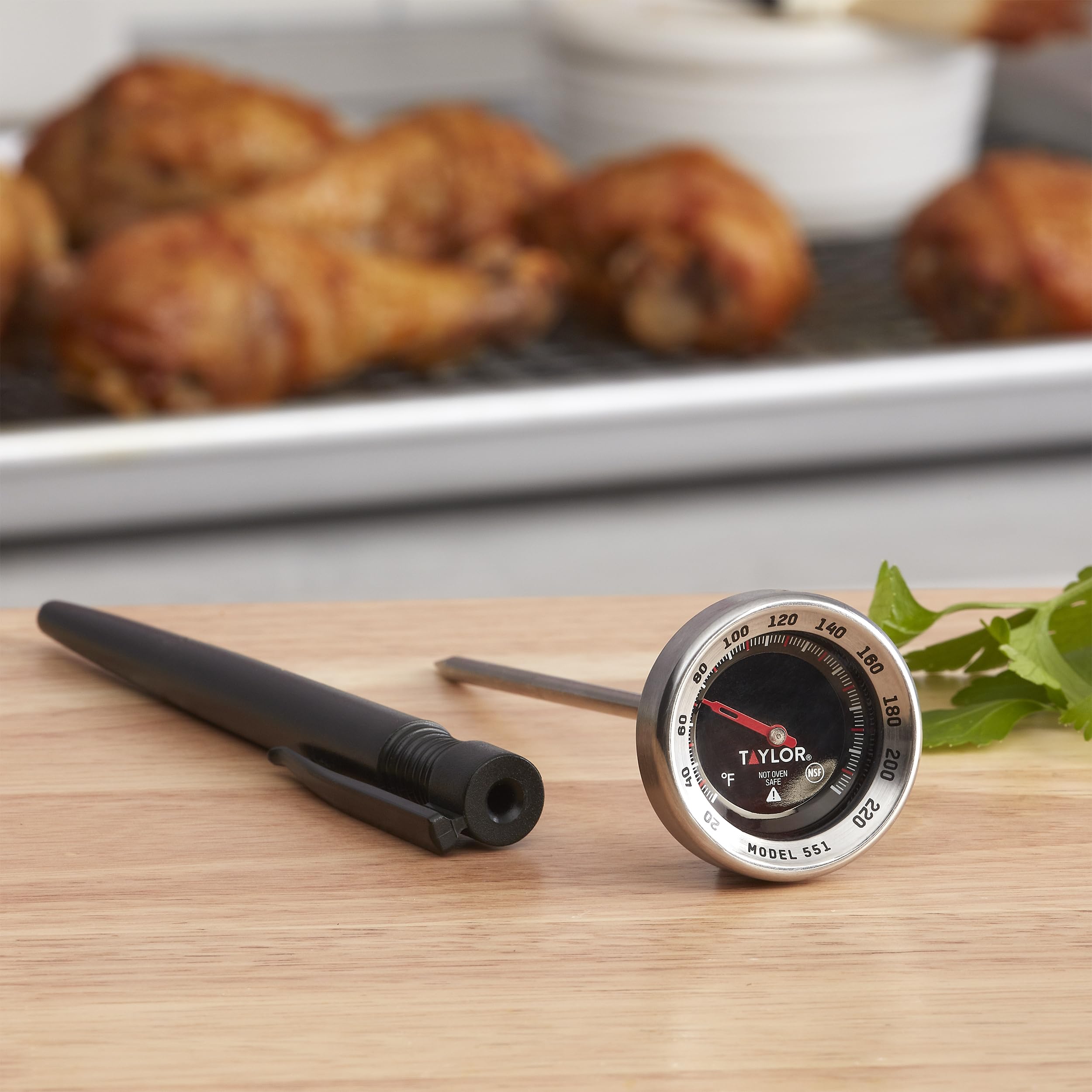 Taylor Pro Series Analog Instant Read Thermometer, Temperature Monitoring: 120F to 220F, Black - Image 7