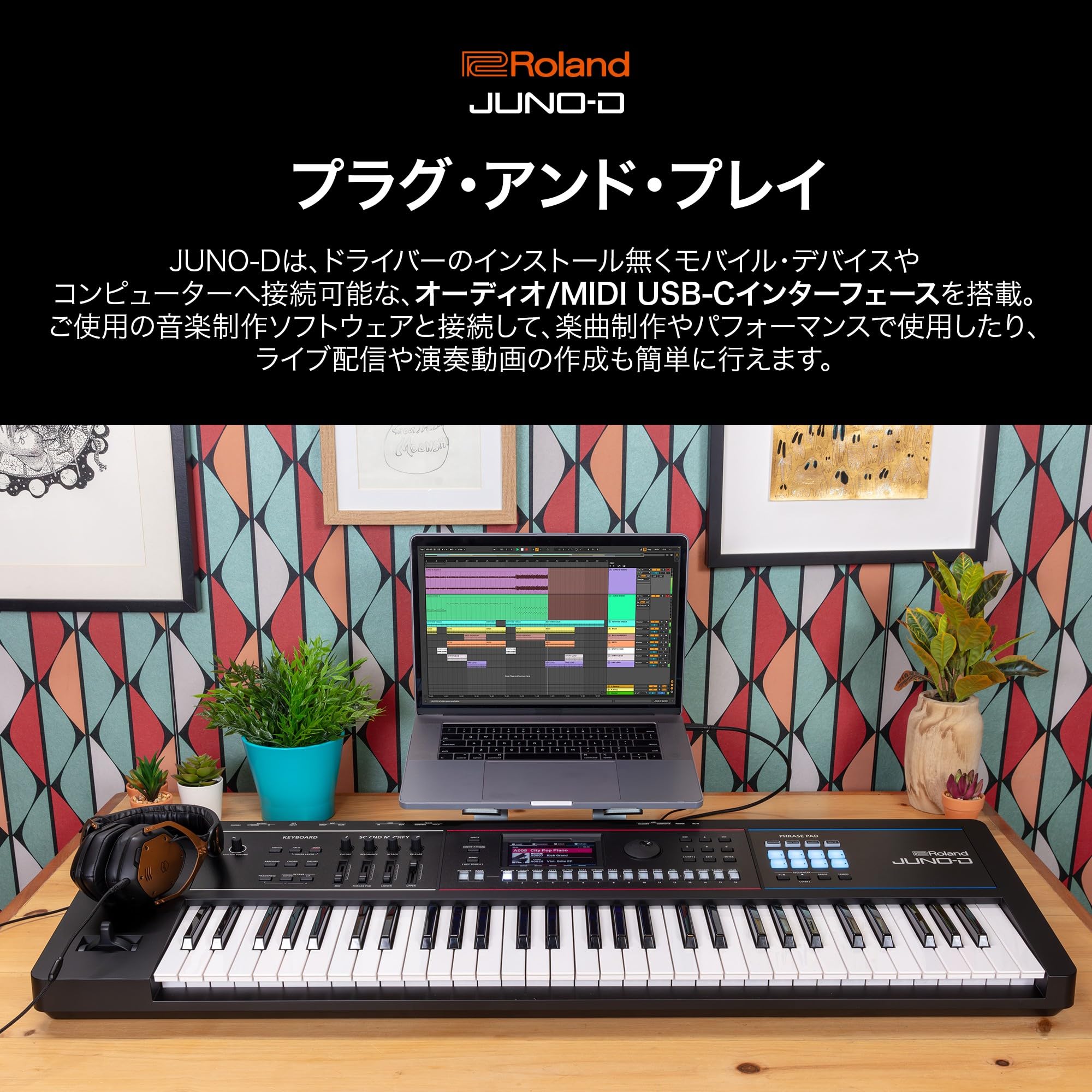 Amazon.co.jp: Roland JUNO-D6 シンセサイザー | 61鍵 セミウェイ