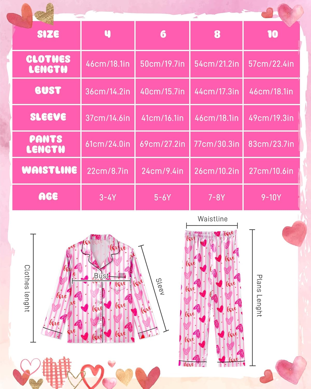 Sylfairy Satin Pajamas for Girls Silky Button-Down Sleepwear Unicorn Nightwear Loungewear PJS Clothes Set Gifts for Kids - Image 6