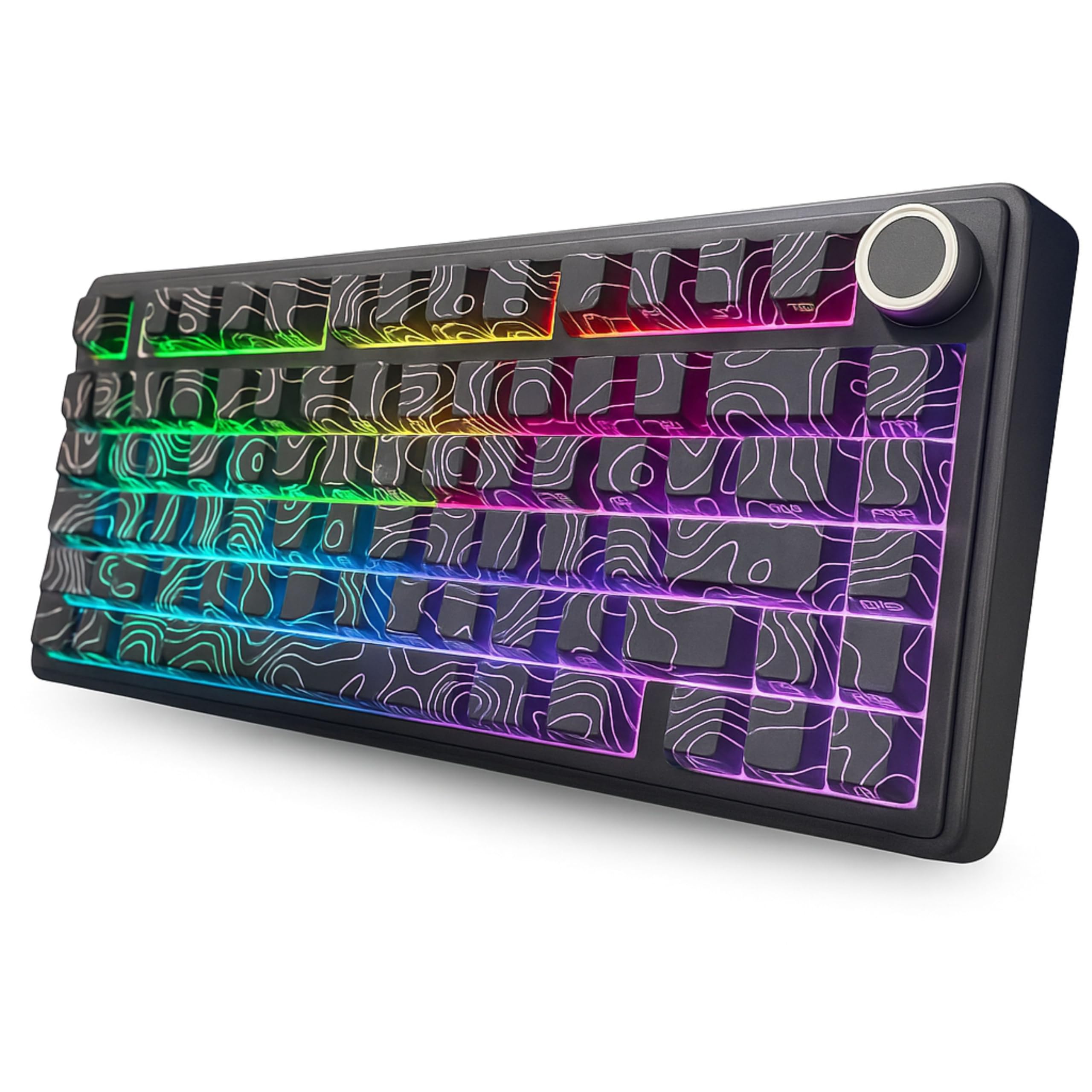 AULA F75 75% Wireless Mechanical Keyboard,2.4Ghz/Type-C/BT5.0 Gaming Keyboards,Advanced Structure,Side Engraved,RGB Backlight,Hot Swappable Custom Keyboard for PC/Mac (Black) — view 19
