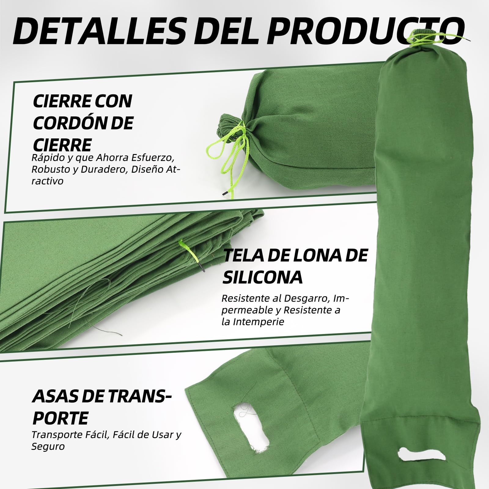 20 sacos de arena para protección contra inundaciones 25 x 100 cm, sin relleno | Saco de arena, con cordón, asa. Ideal para inundaciones, inundaciones y protección de edificios.