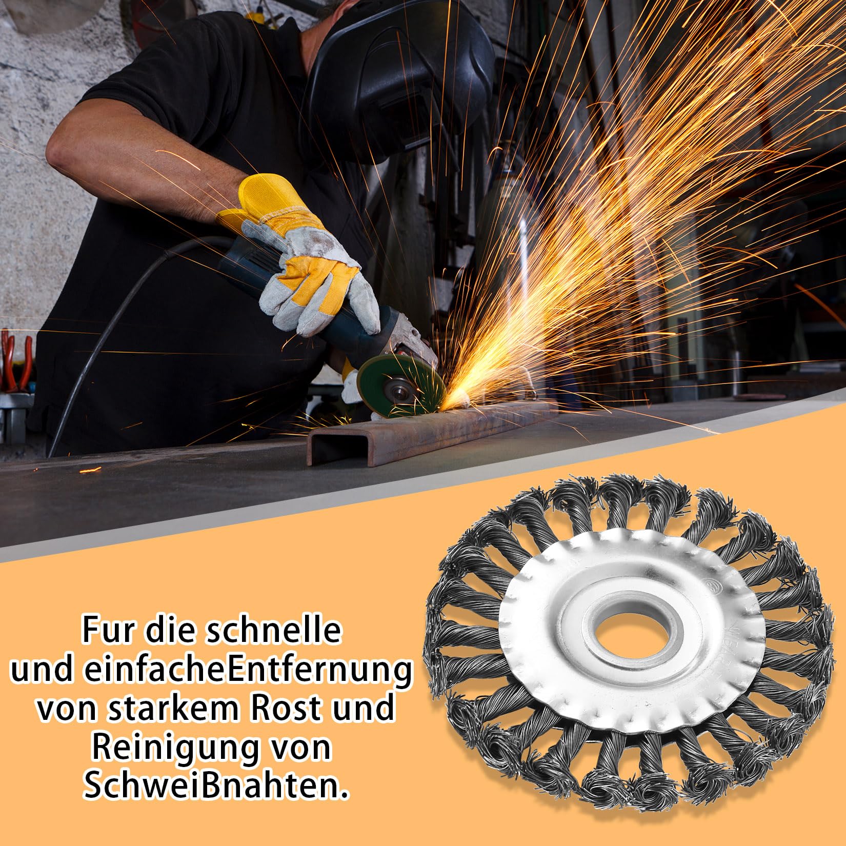 Staaldraadborstels Schijfstaalborstels in Slijpen, schuren en verspanen / Staaldraadborstels
